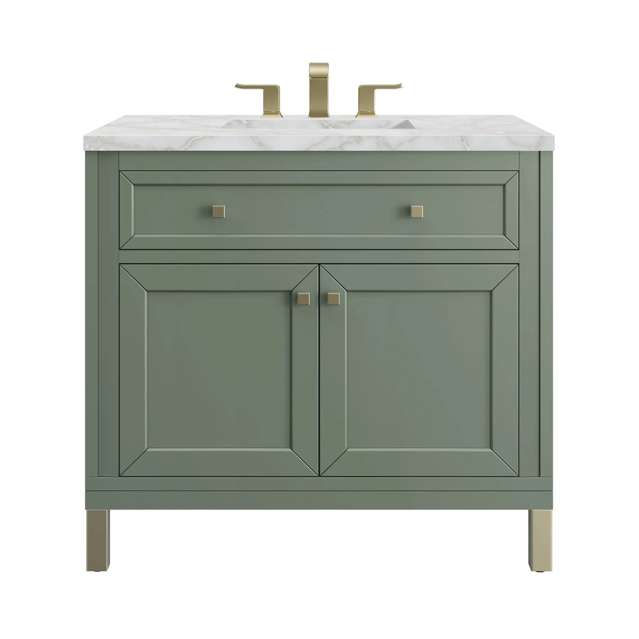 James Martin Chicago 36" Single Vanity Set - Smokey Celadon by James Martin Vanities
