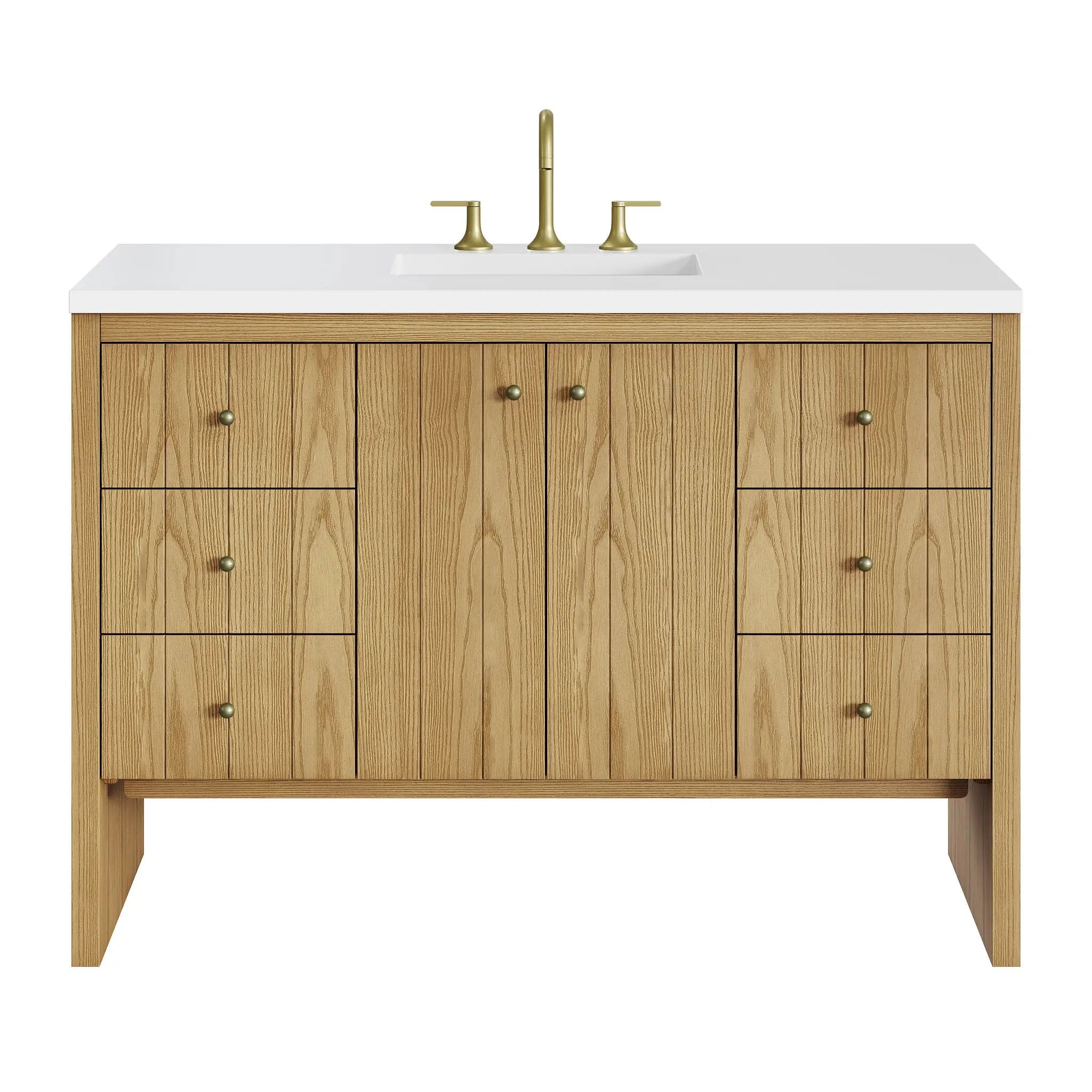 James Martin Hudson 48" Single Vanity Set - Light Natural Oak by James Martin Vanities