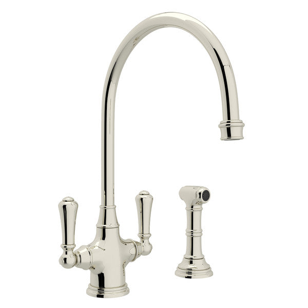 Rohl Georgian Era Two Handle Kitchen Faucet with Side Spray