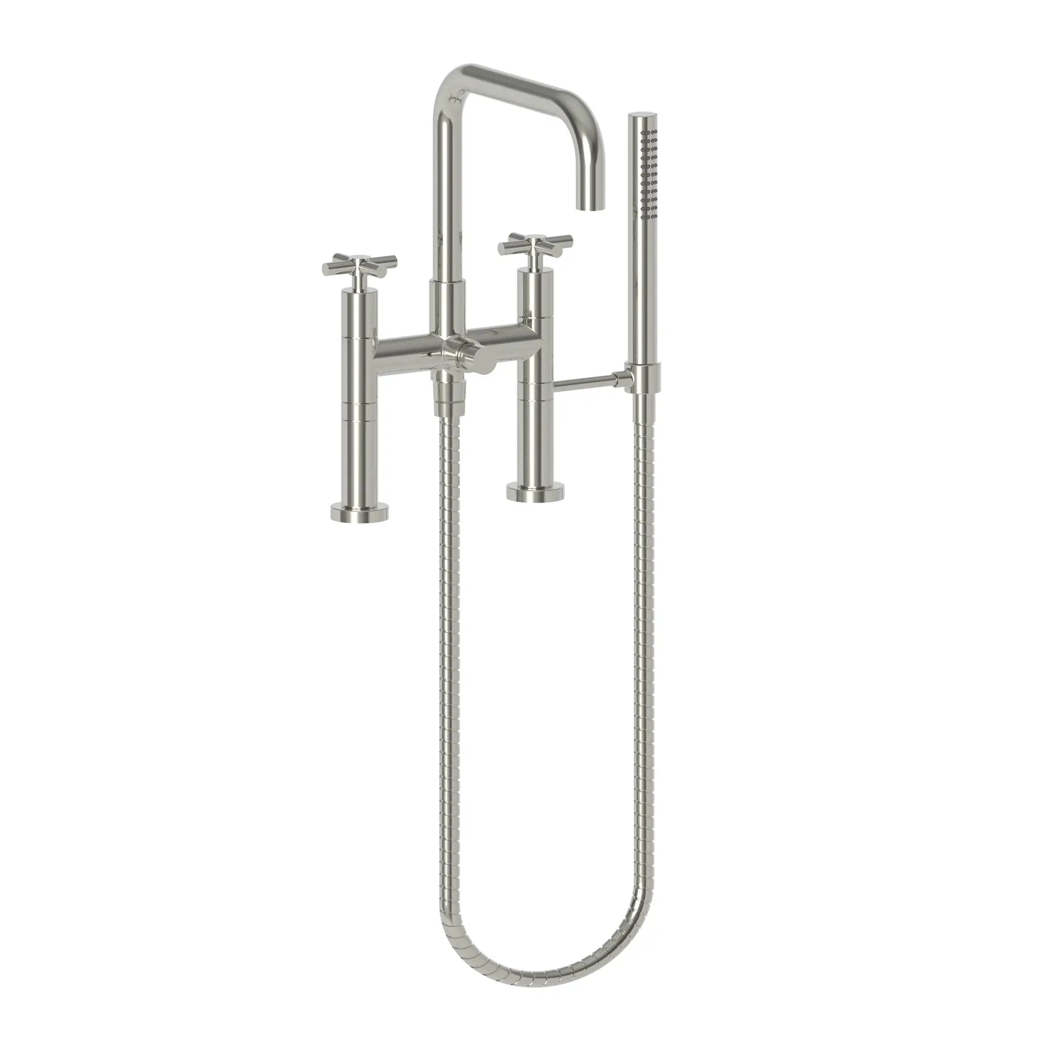 Newport Brass East Square Exposed Tub & Hand Shower Set - Deck Mount by Newport Brass