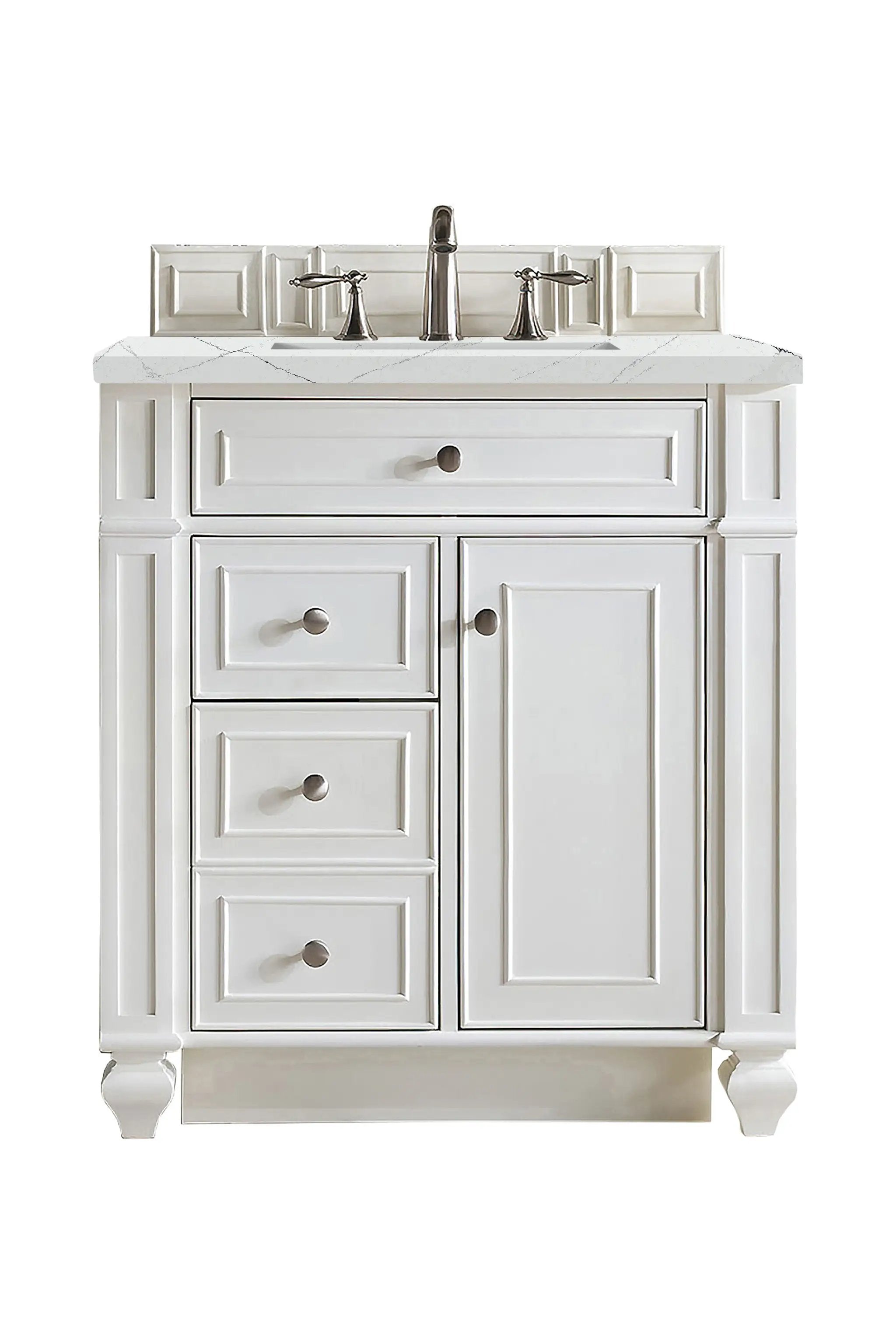 James Martin Bristol 30" Single Vanity Set - Bright White by James Martin Vanities