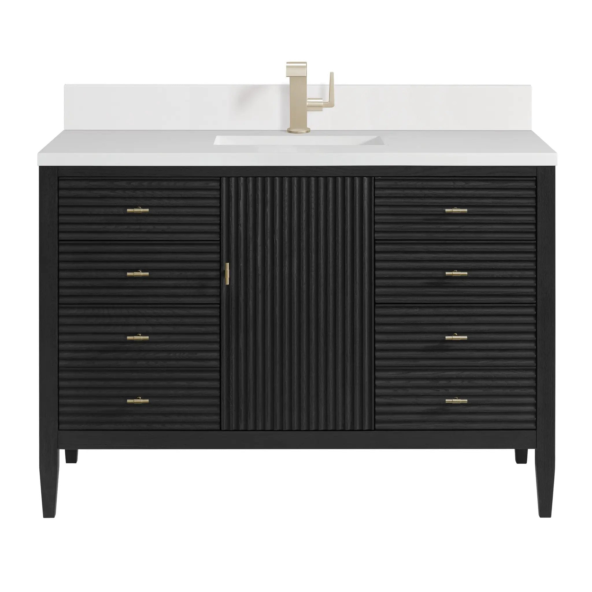James Martin Myrrin 48" Single Vanity Set - Carbon Oak by James Martin Vanities