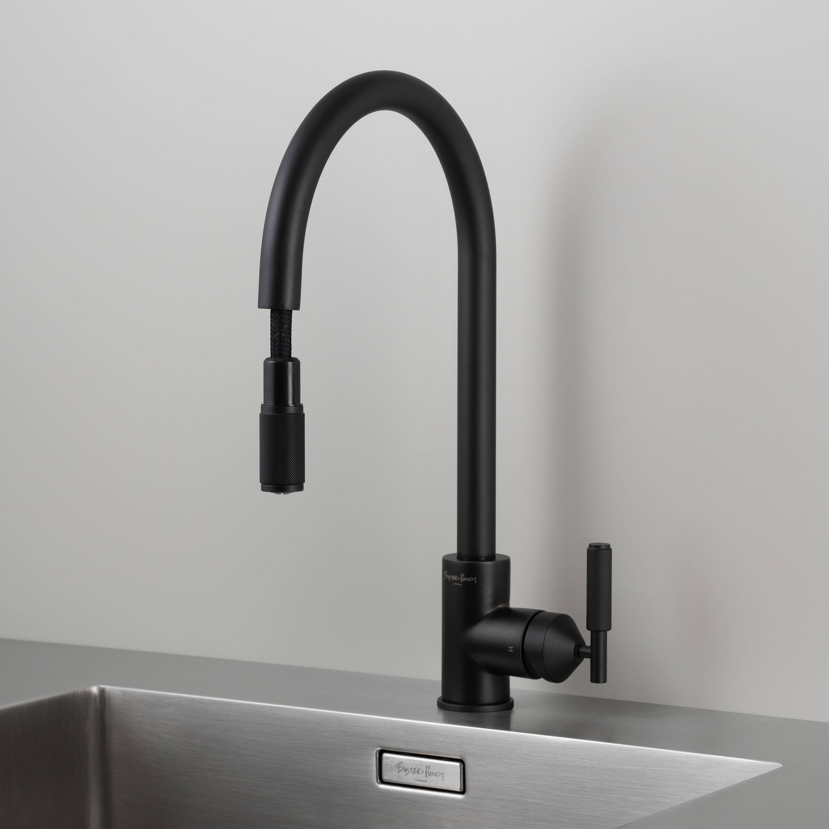 welders black kitchen faucet