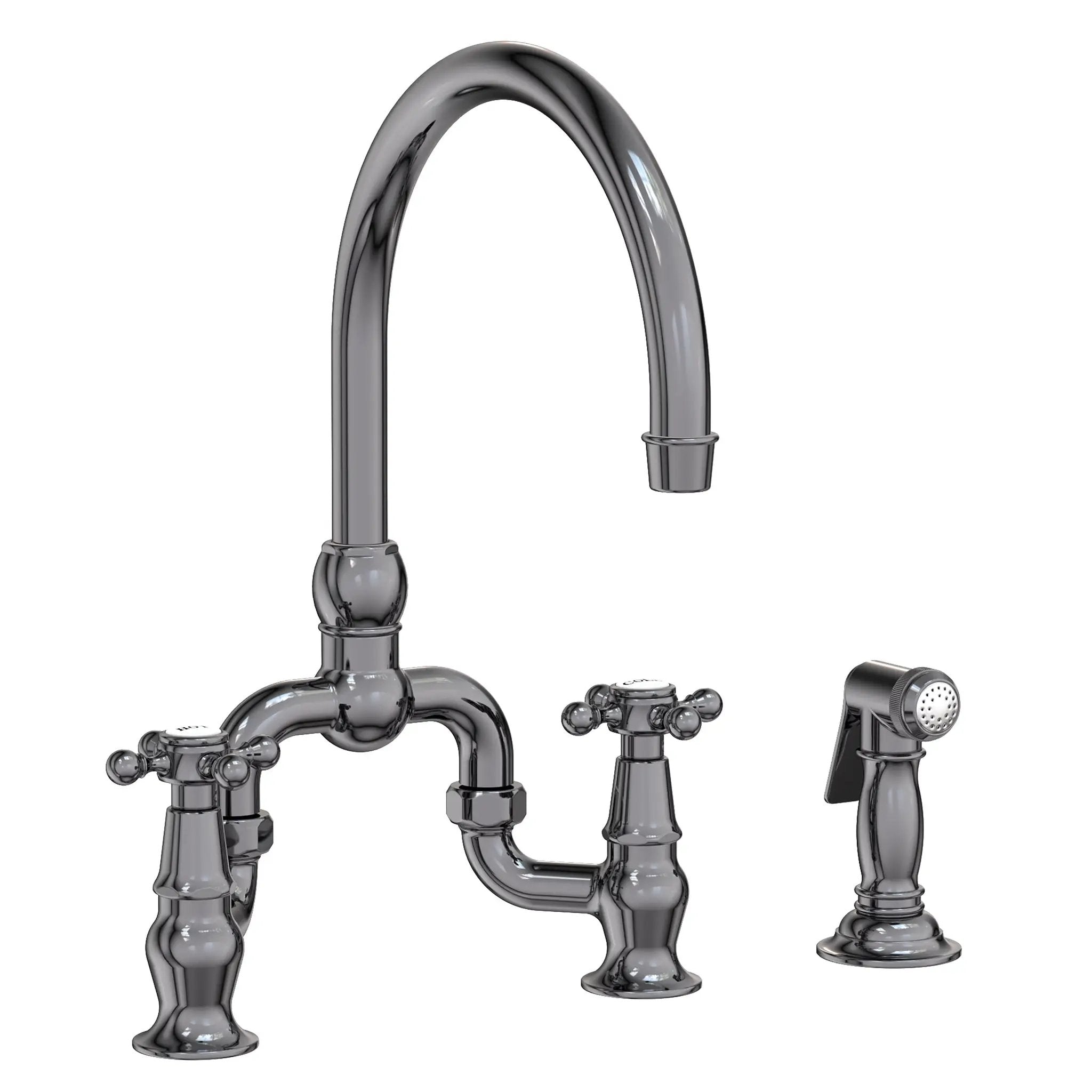 Newport Brass Chesterfield Kitchen Bridge Faucet with Side Spray by Newport Brass