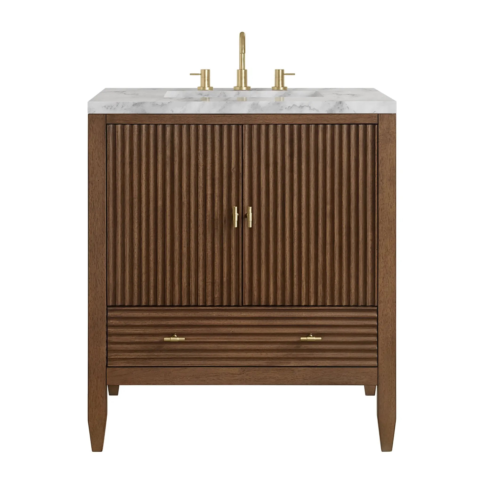 James Martin Myrrin 30" Single Vanity Set - Mid-Century Walnut by James Martin Vanities