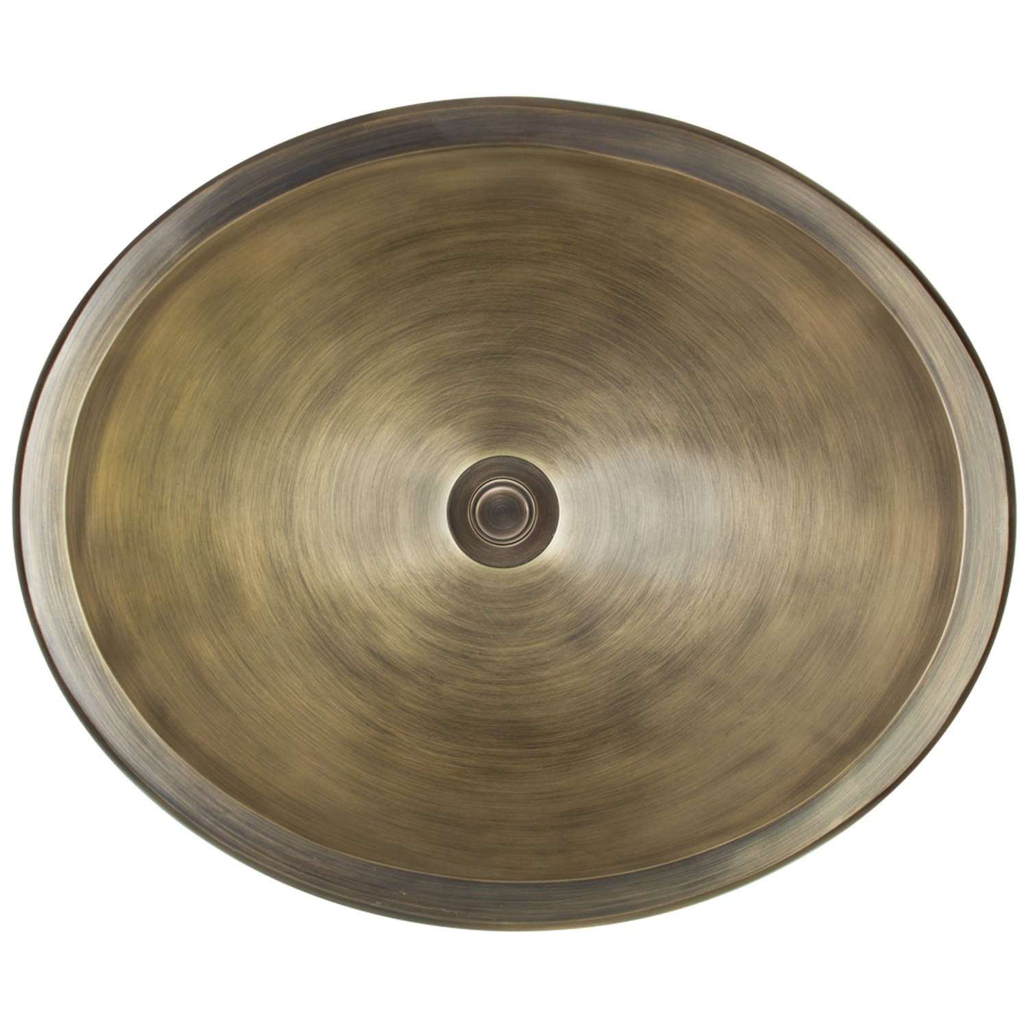 Linkasink Bronze oval smooth Drop-In or Undermount Sink 18"