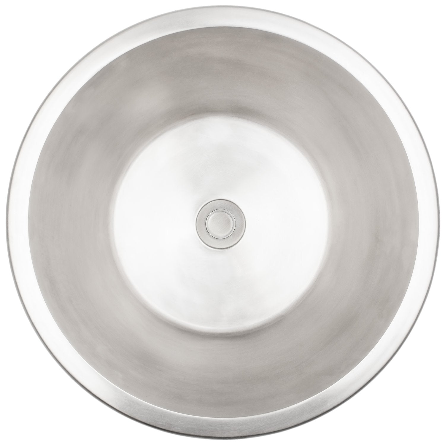 Linkasink Bronze Round Flat Bottom Smooth Drop-In or Undermount Sink 17"