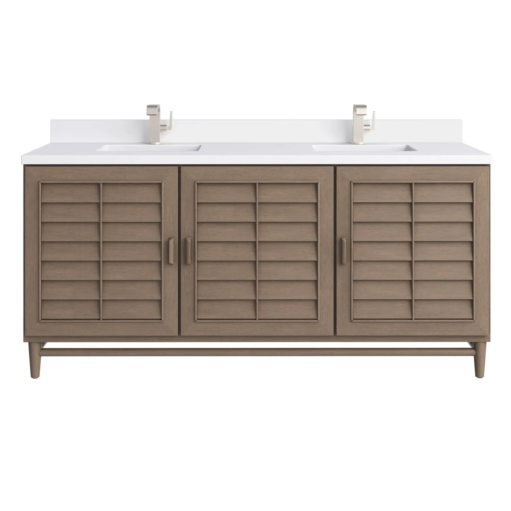 James Martin Portland 72" Double Vanity Set - Whitewashed Walnut by James Martin Vanities