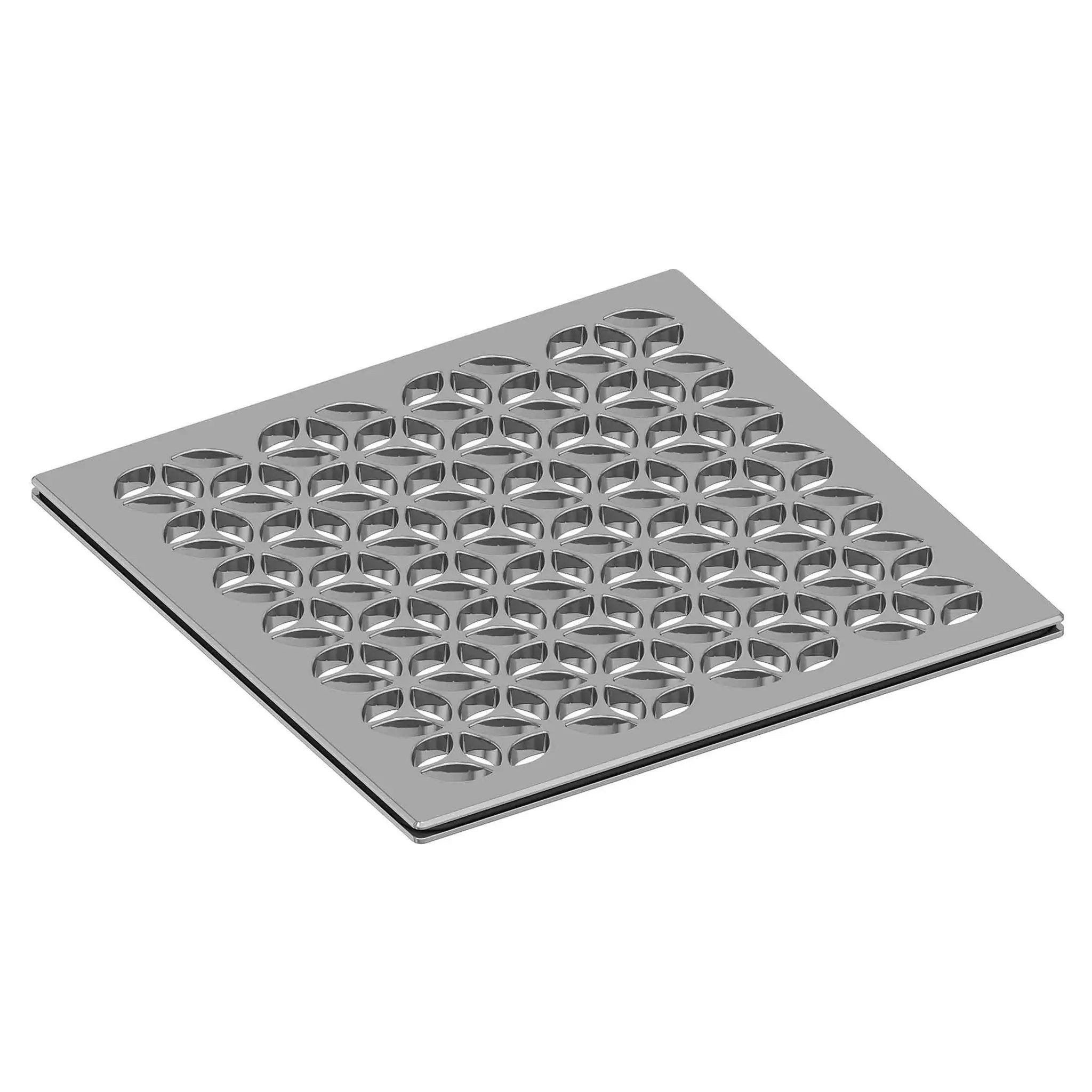 polished chrome shower drain