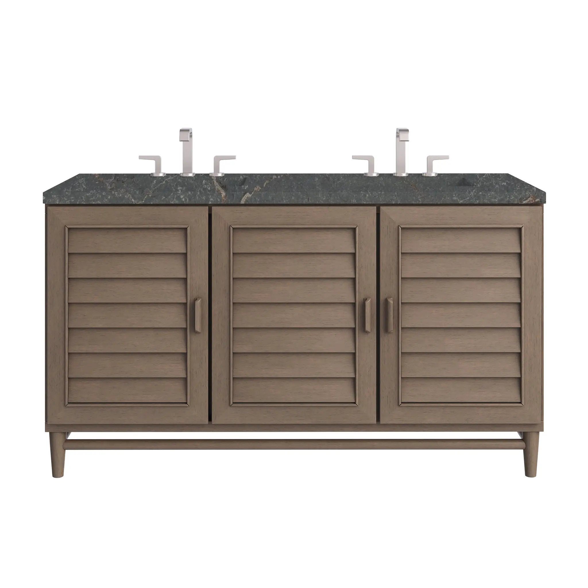 James Martin Portland 60" Double Vanity Set - Whitewashed Walnut by James Martin Vanities