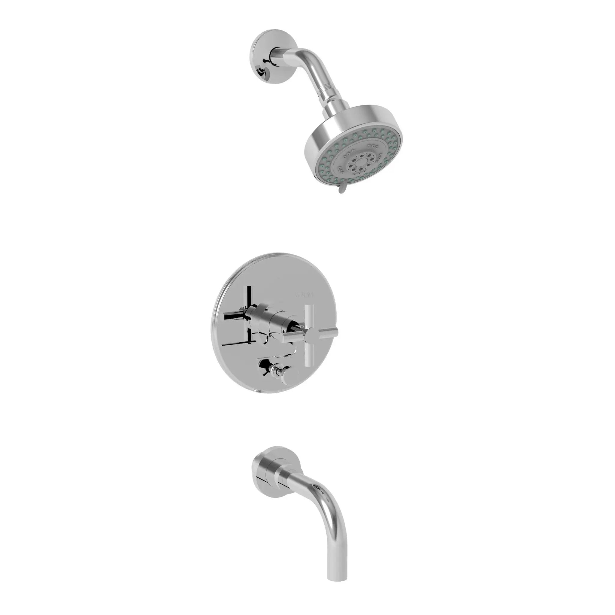 polished chrome shower trim set