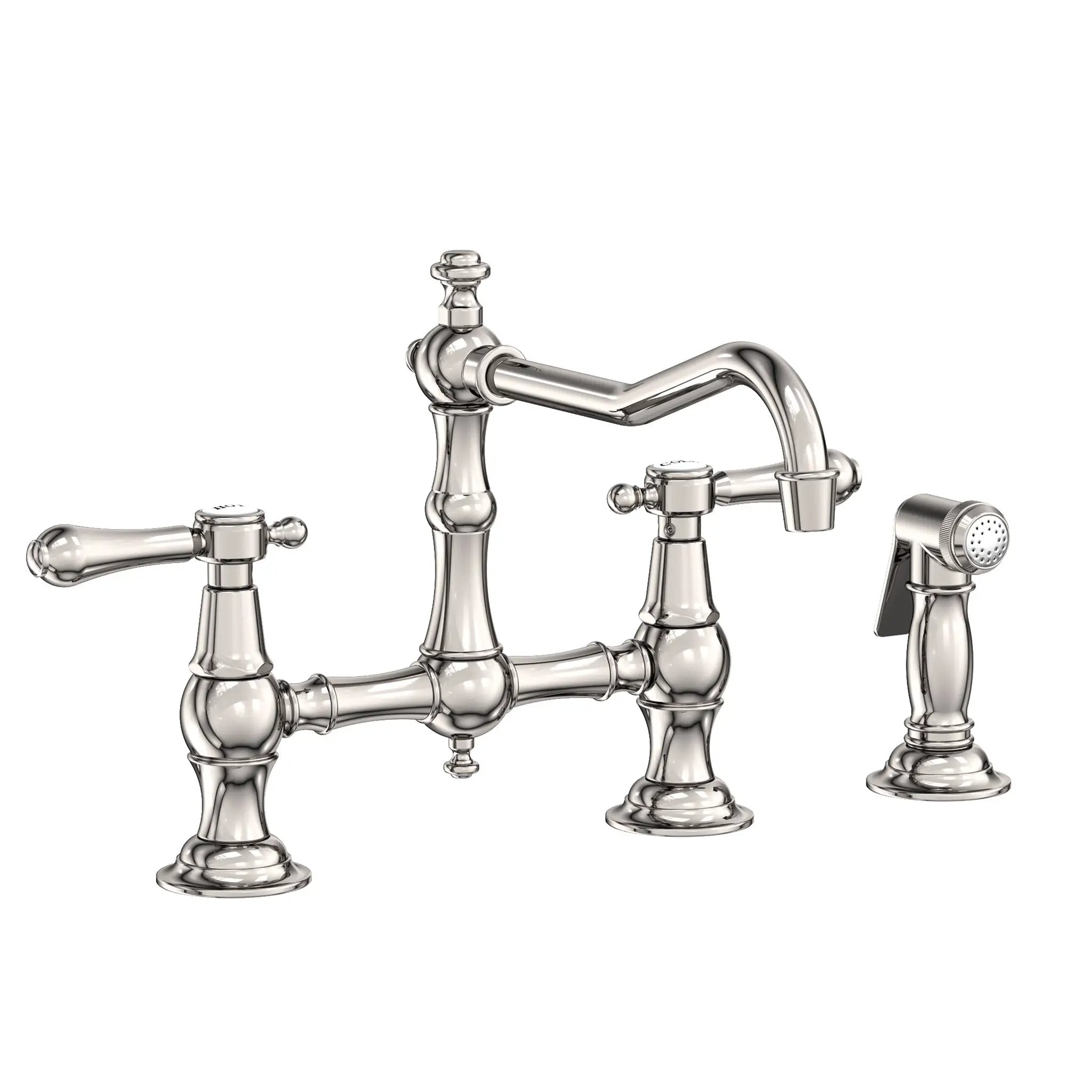 Newport Brass Chesterfield Kitchen Bridge Faucet with Side Spray by Newport Brass