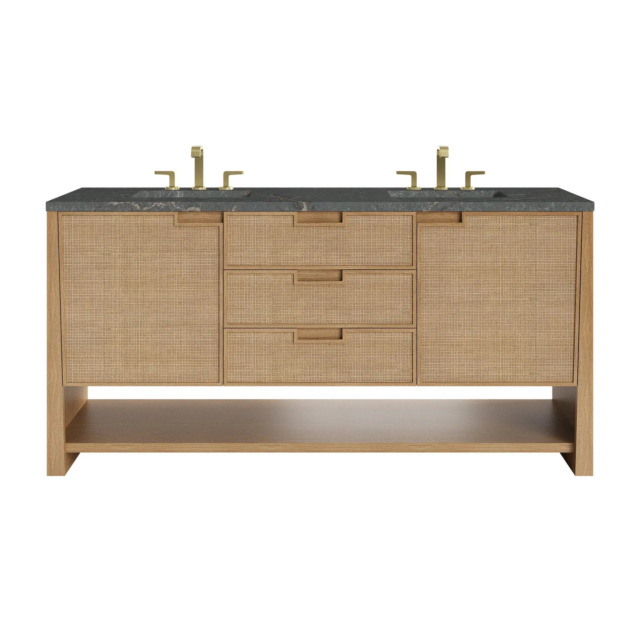 James Martin Solene 72" Double Vanity Set - Seaside Oak by James Martin Vanities