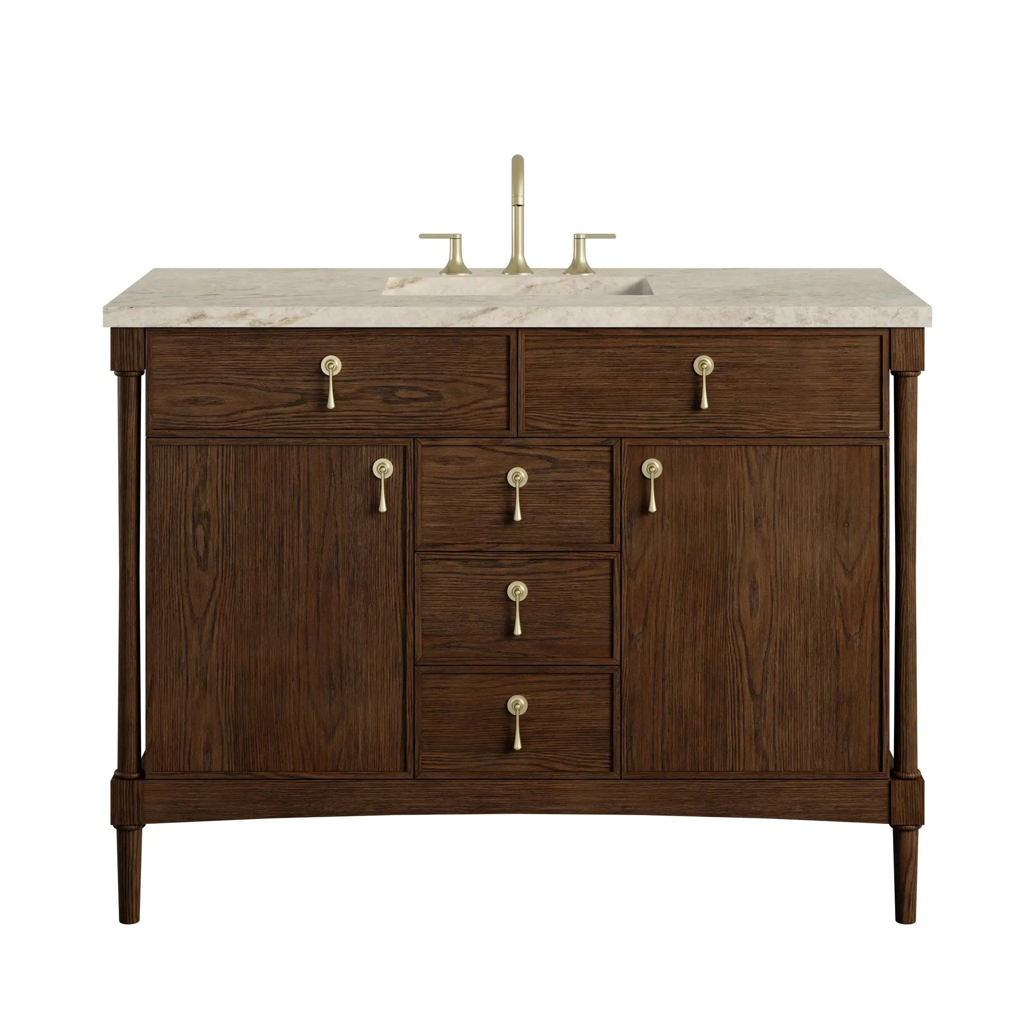 James Martin Kinnsden 48" Single Vanity Set - Sable Oak by James Martin Vanities