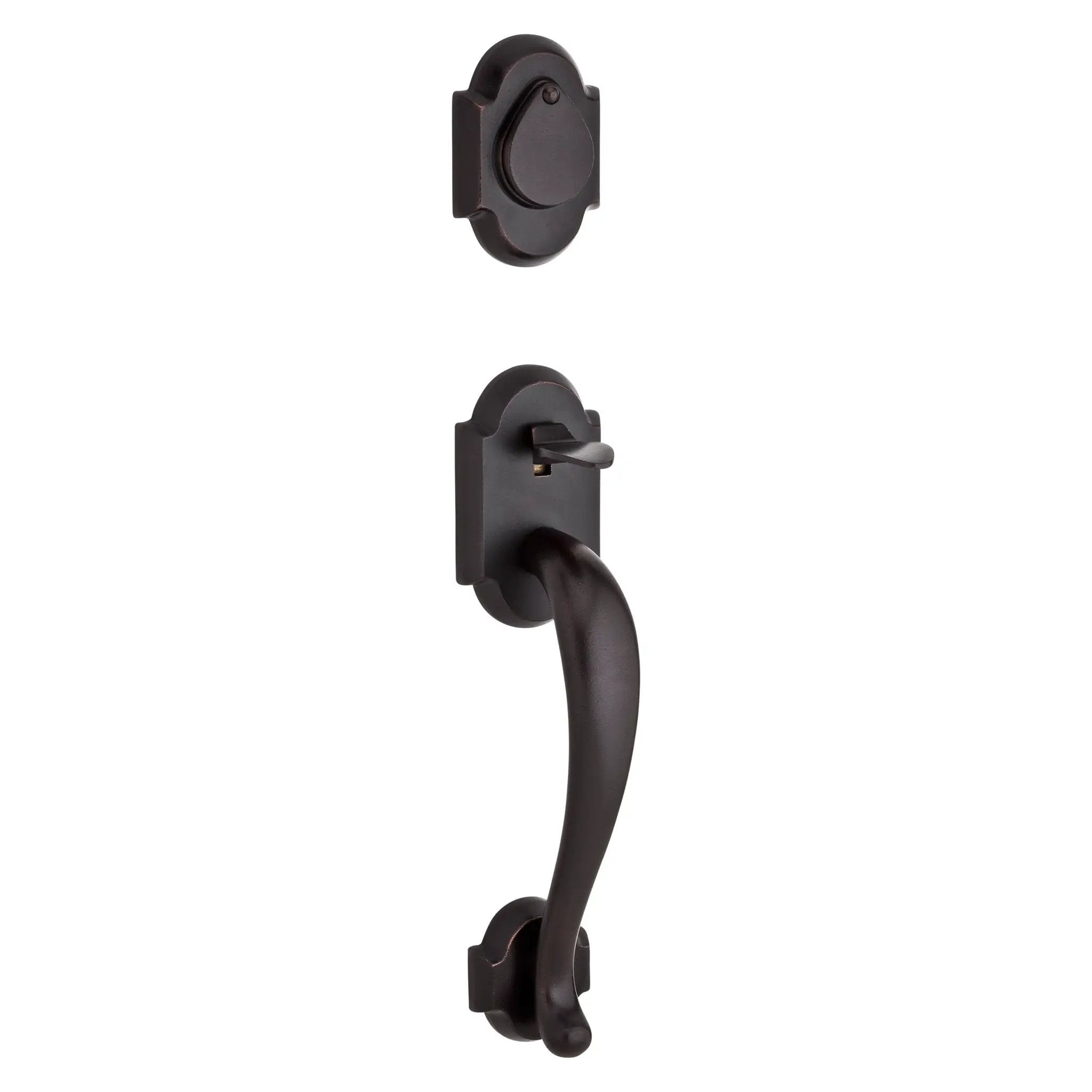 dark bronze door handle and lever