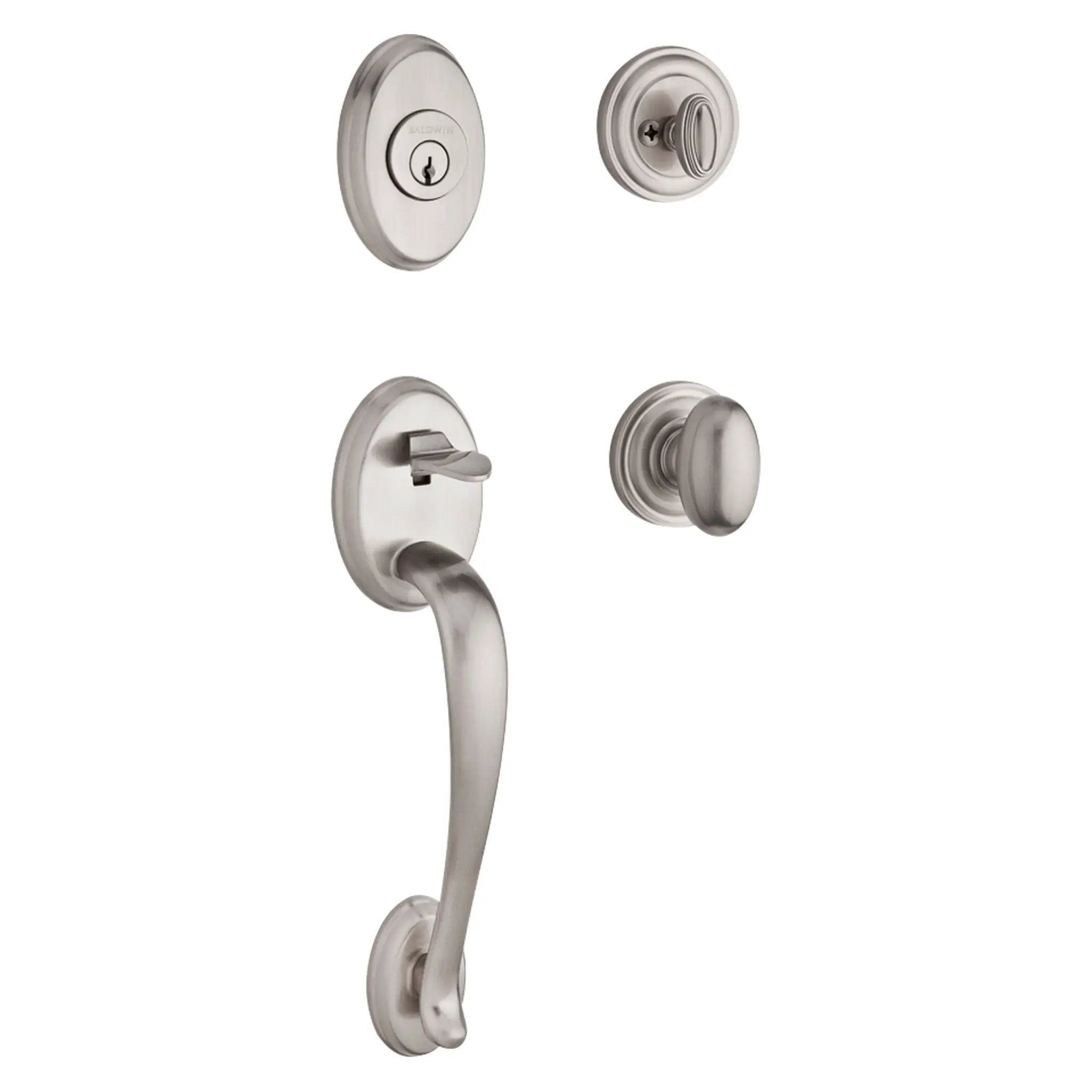 Baldwin Reserve Columbus Handleset x Ellipse Knob with Round Interior by Baldwin