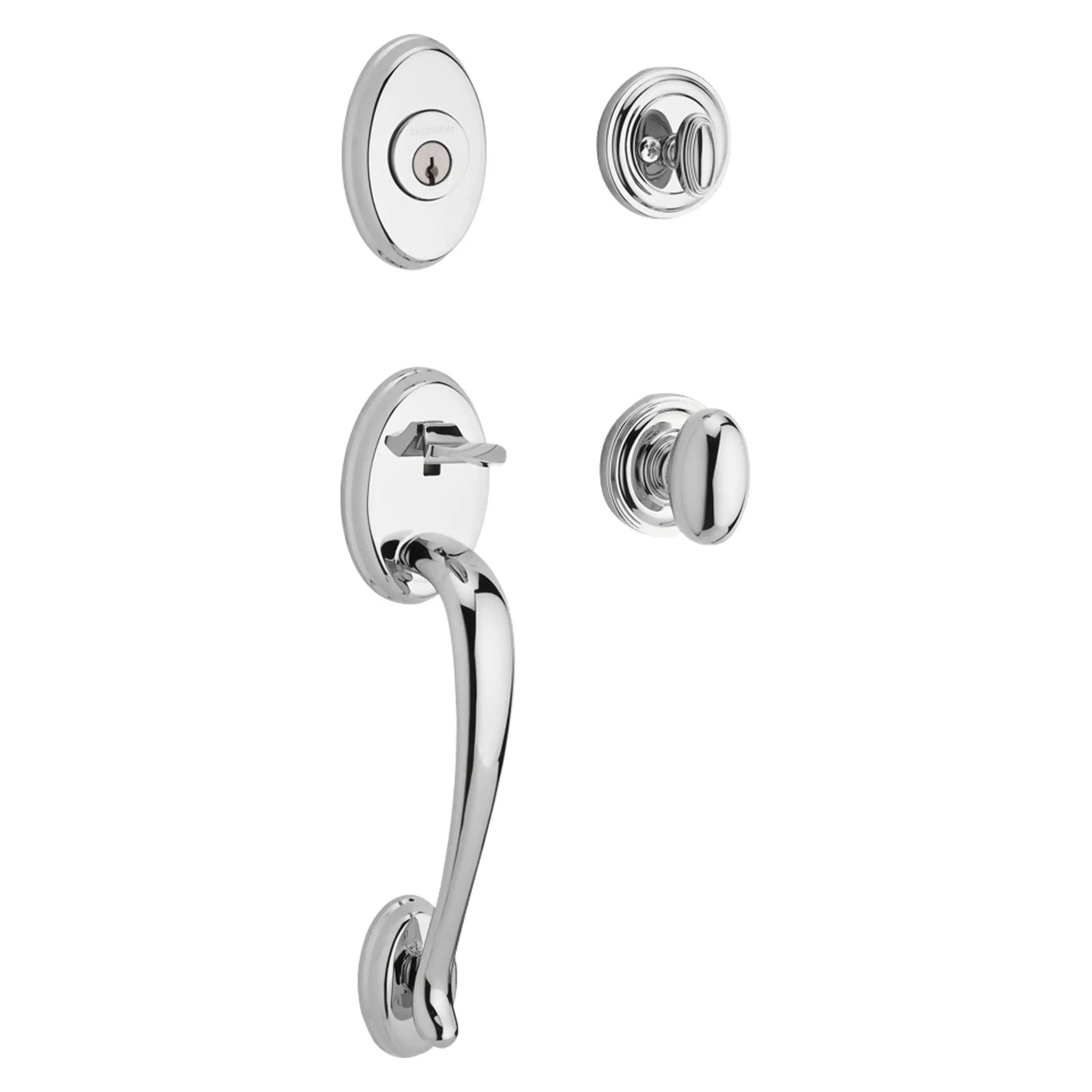 Baldwin Reserve Columbus Handleset x Ellipse Knob with Round Interior by Baldwin
