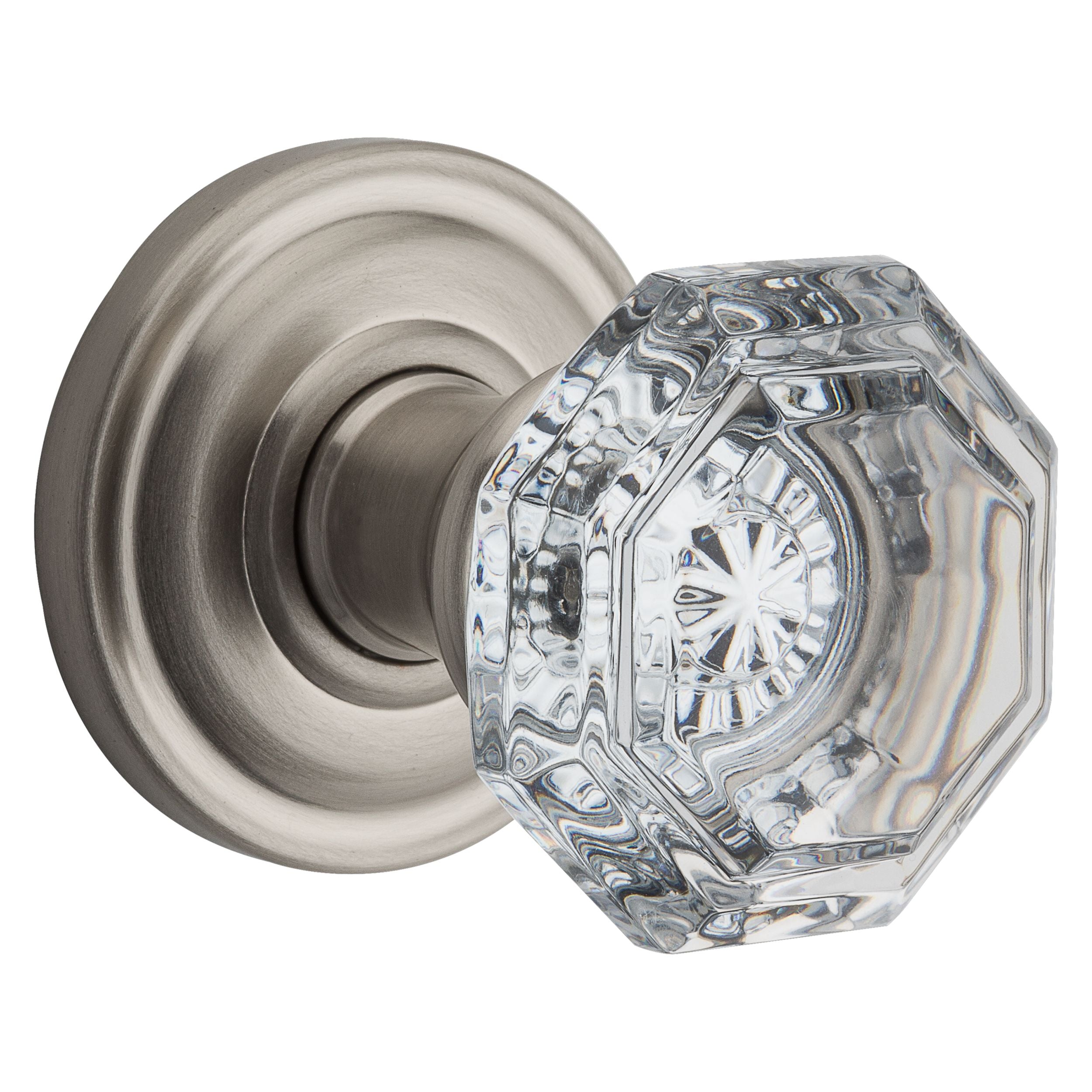 Baldwin Reserve Crystal Knob and Traditional Round Rose