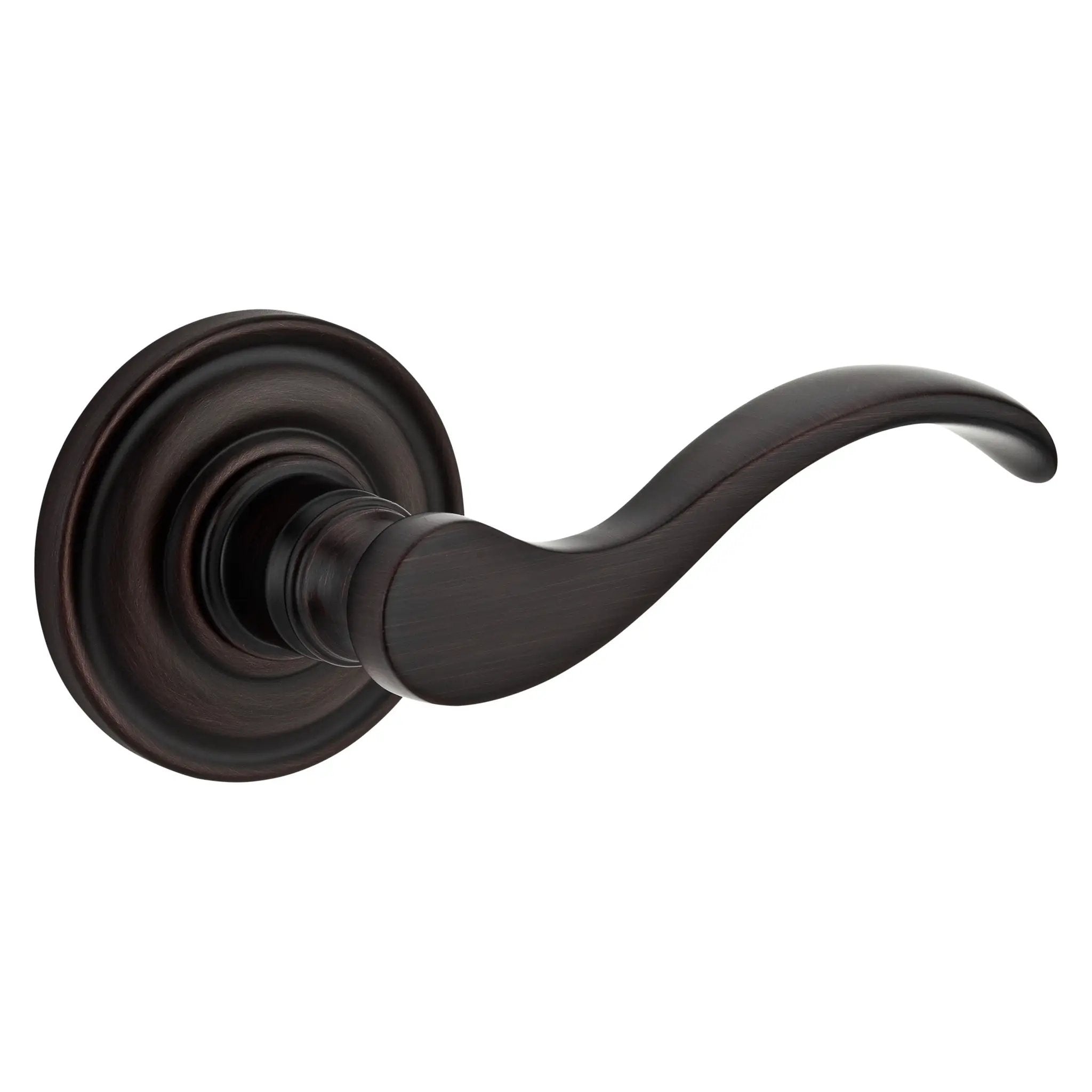 Baldwin Reserve Curve Lever and Traditional Round Rose by Baldwin