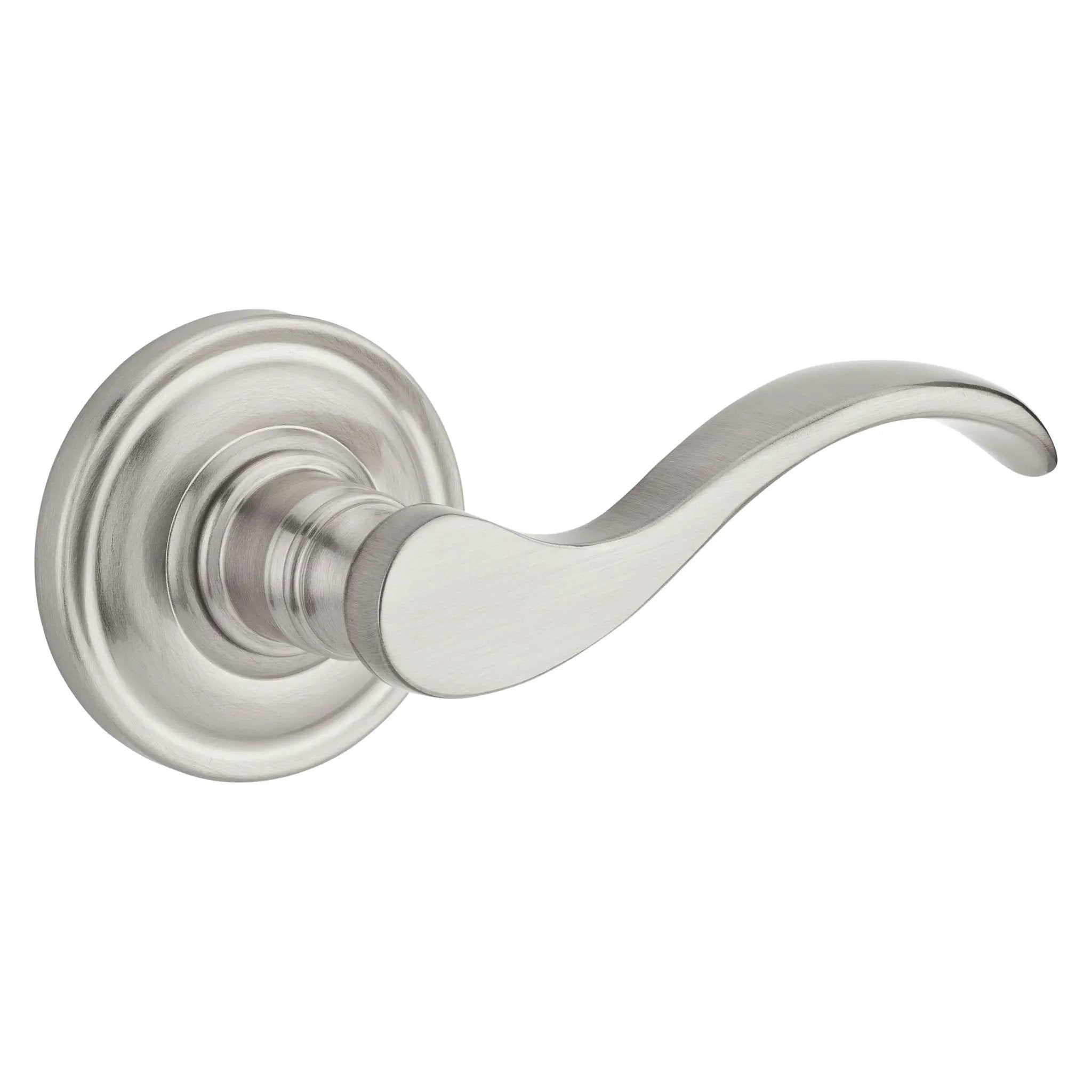 Baldwin Reserve Curve Lever and Traditional Round Rose by Baldwin