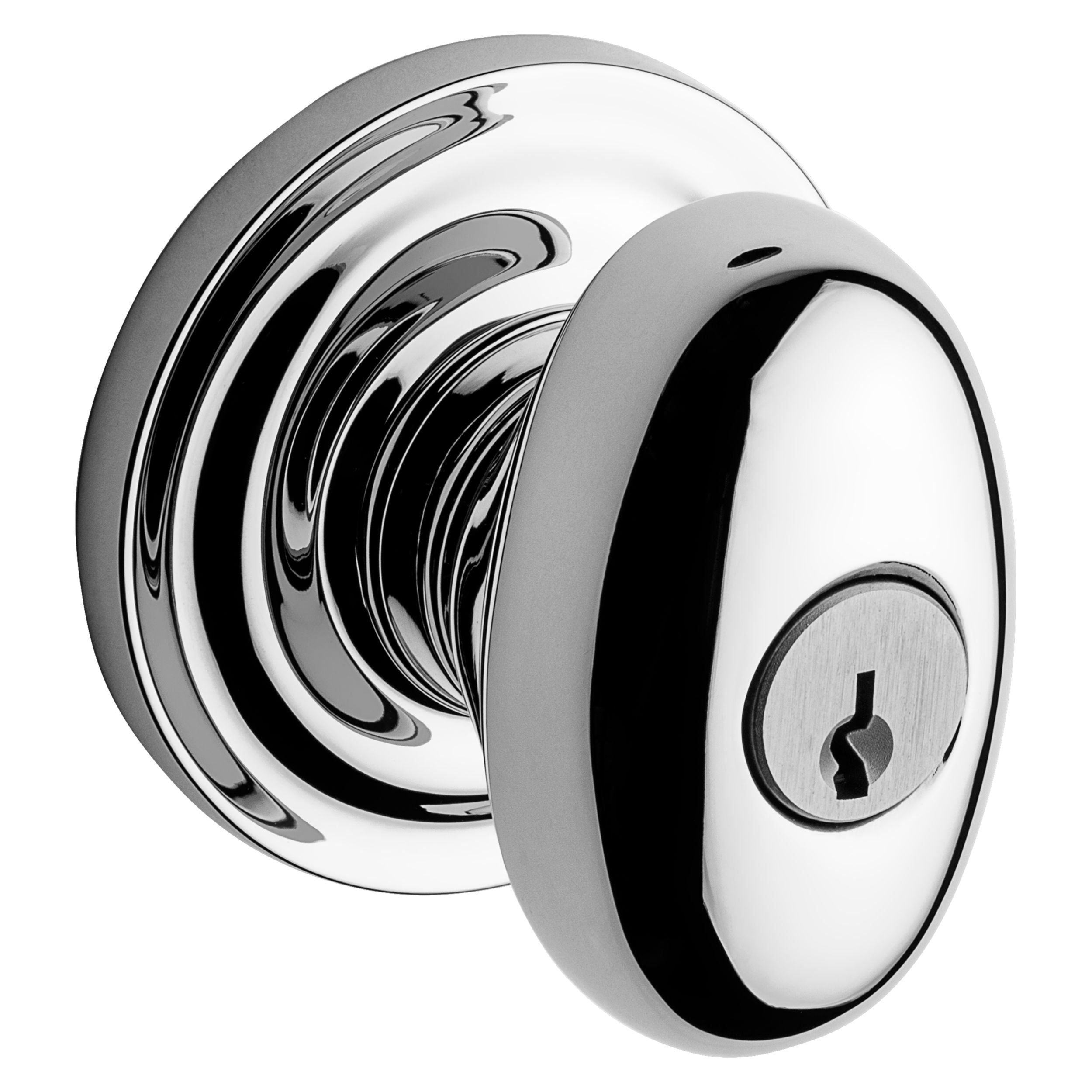 Baldwin Reserve Ellipse Knob and Traditional Round Rose