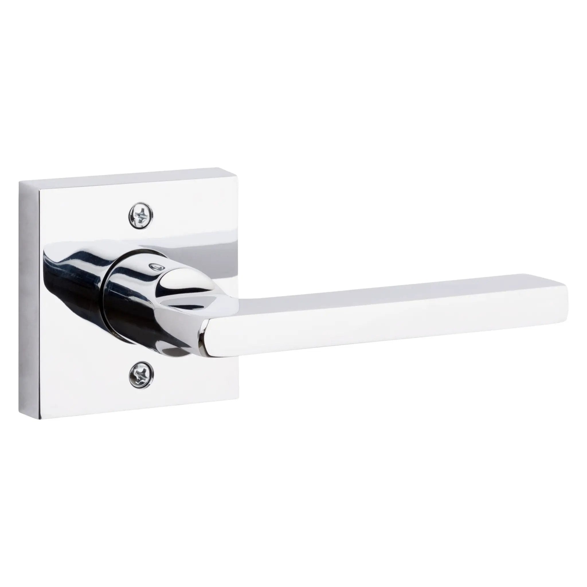 polished chrome door lever