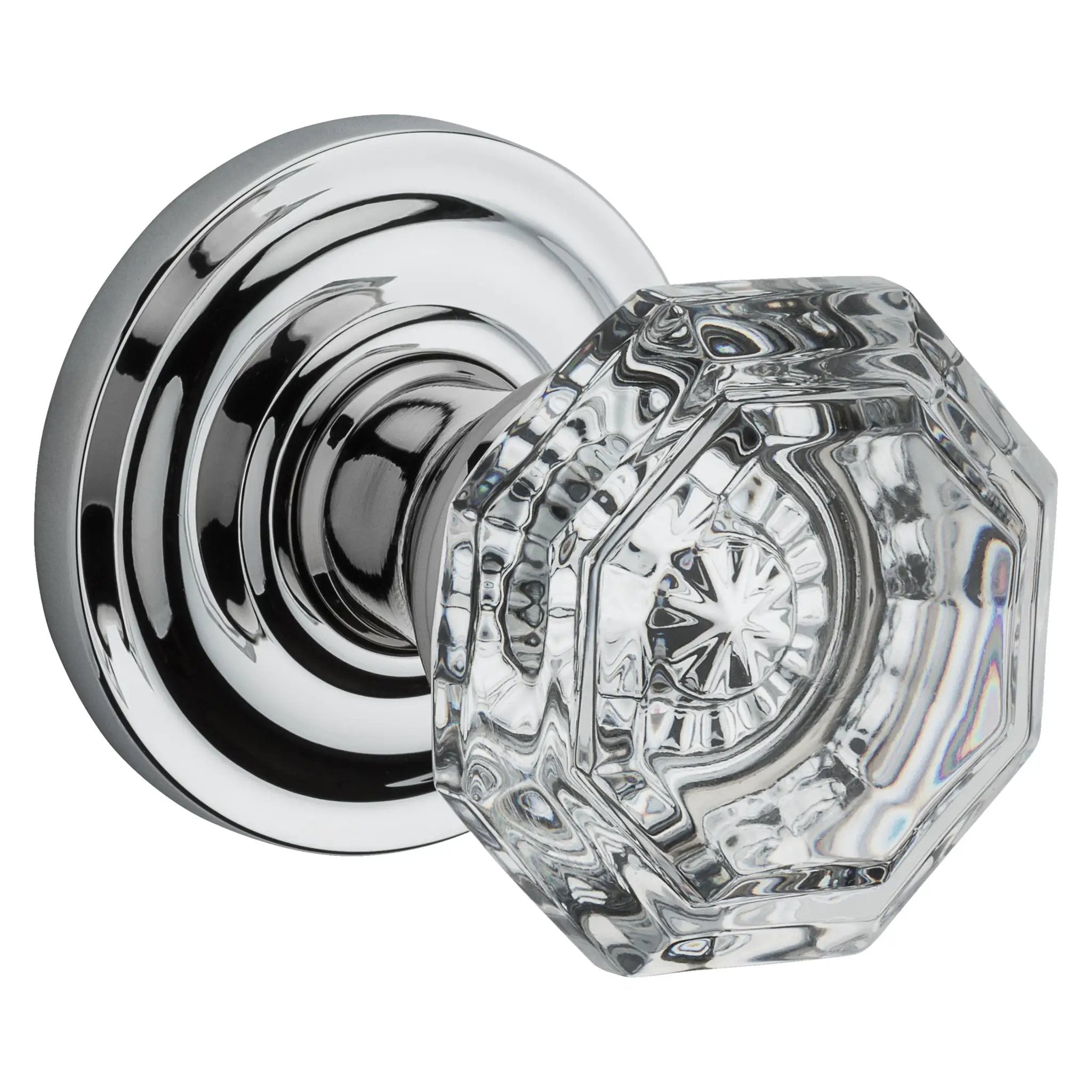 Baldwin Reserve Crystal Knob and Traditional Round Rose by Baldwin