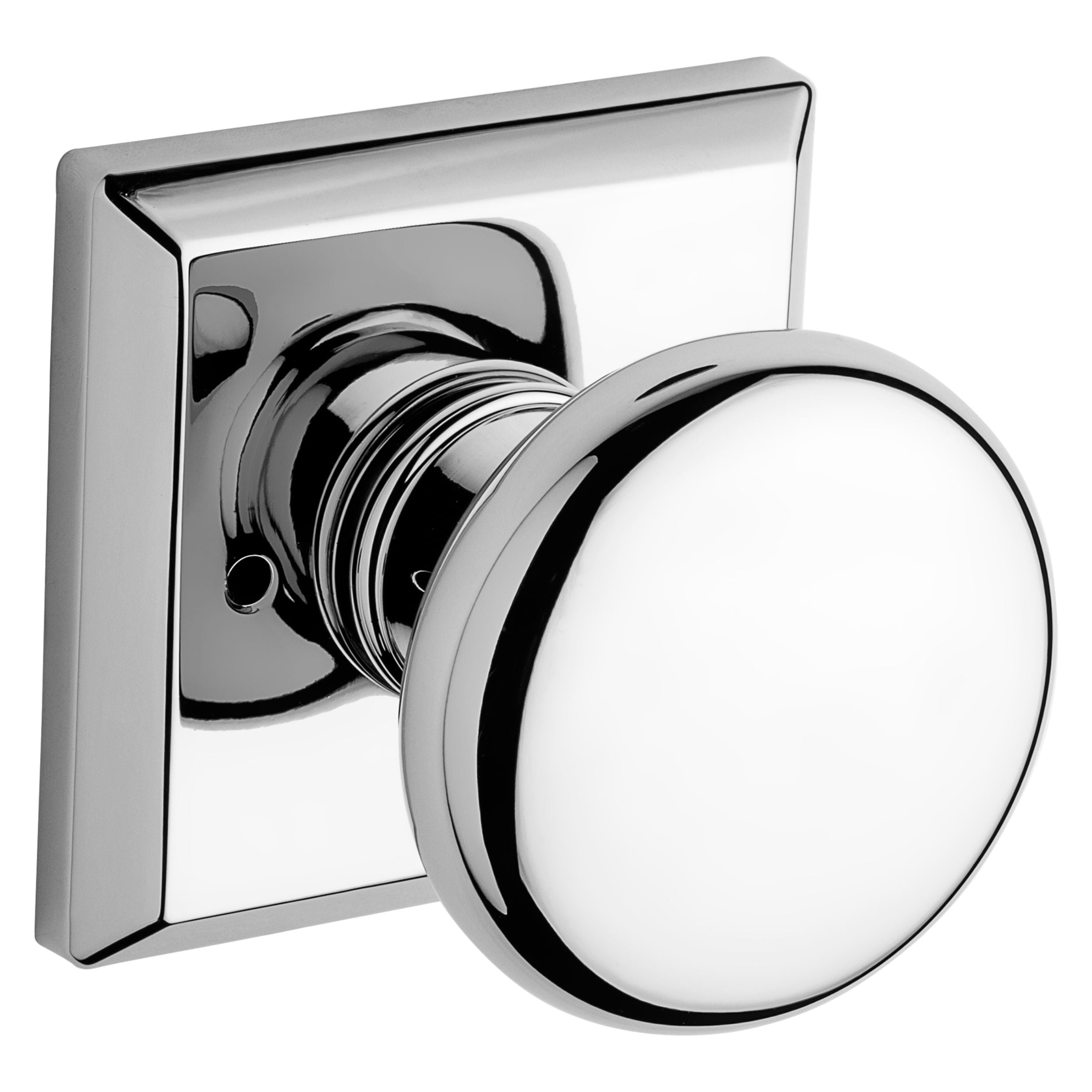 polished chrome door knob