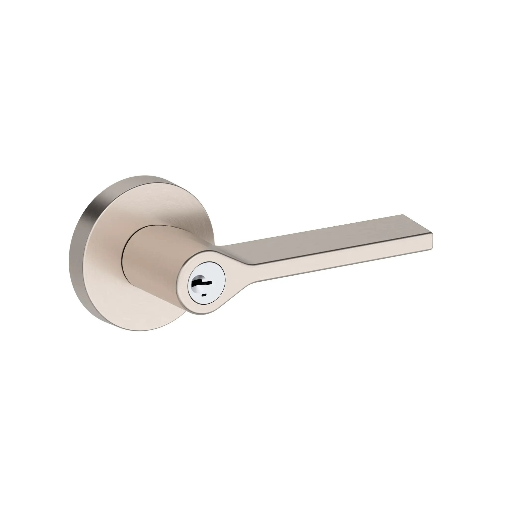 satin nickel door lever