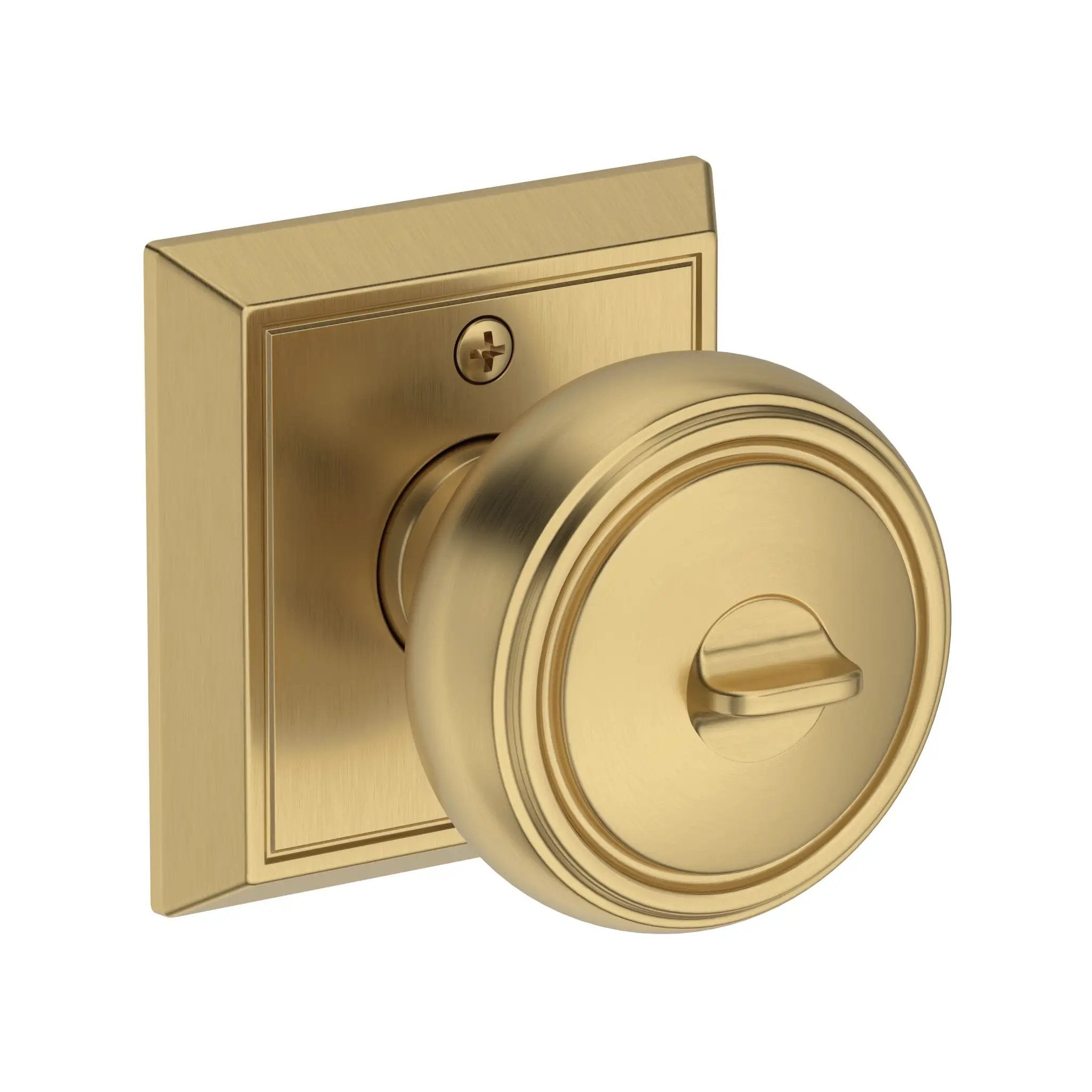 Baldwin Reserve Bremerton Knob with Chamfered Square Rose by Baldwin