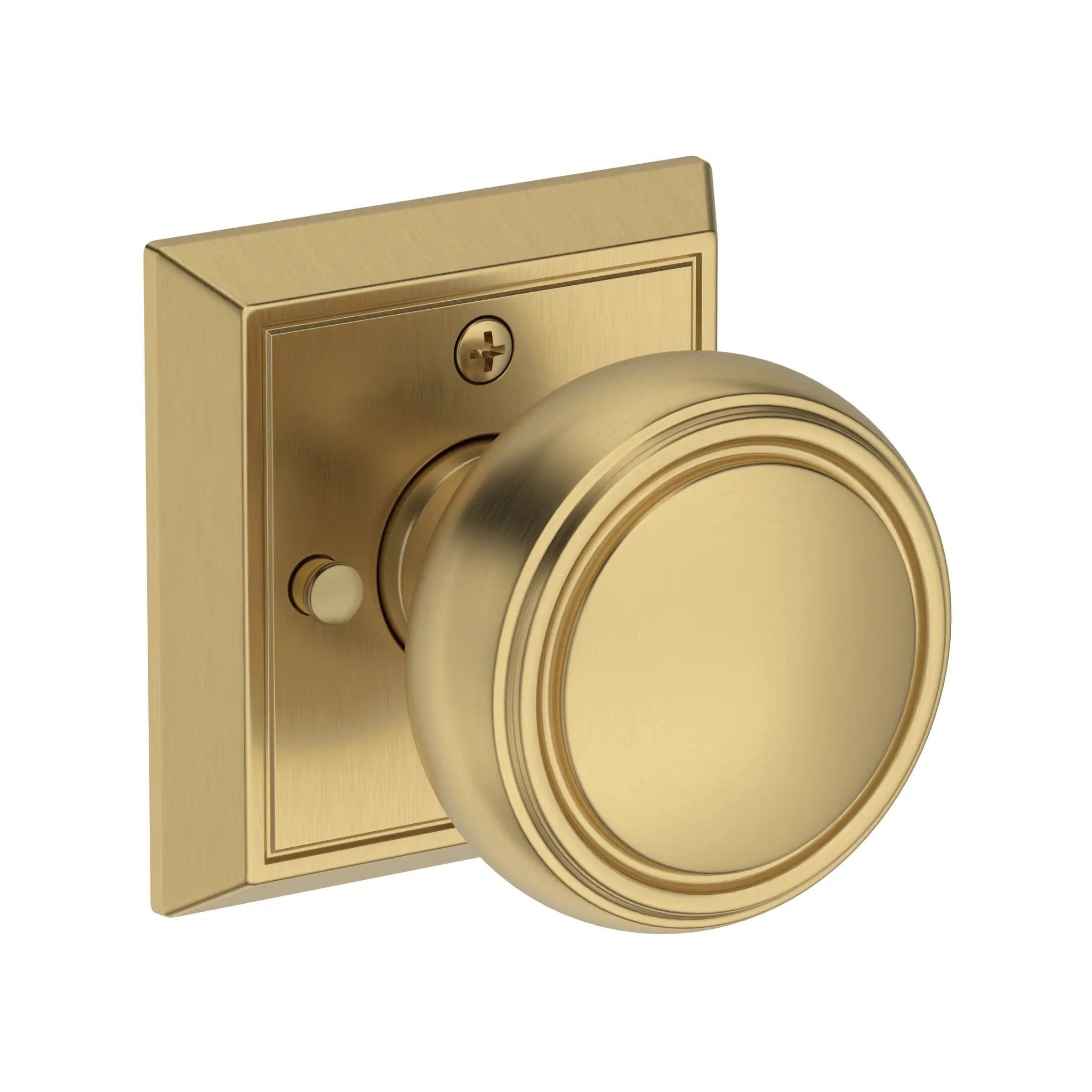 Baldwin Reserve Bremerton Knob with Chamfered Square Rose by Baldwin