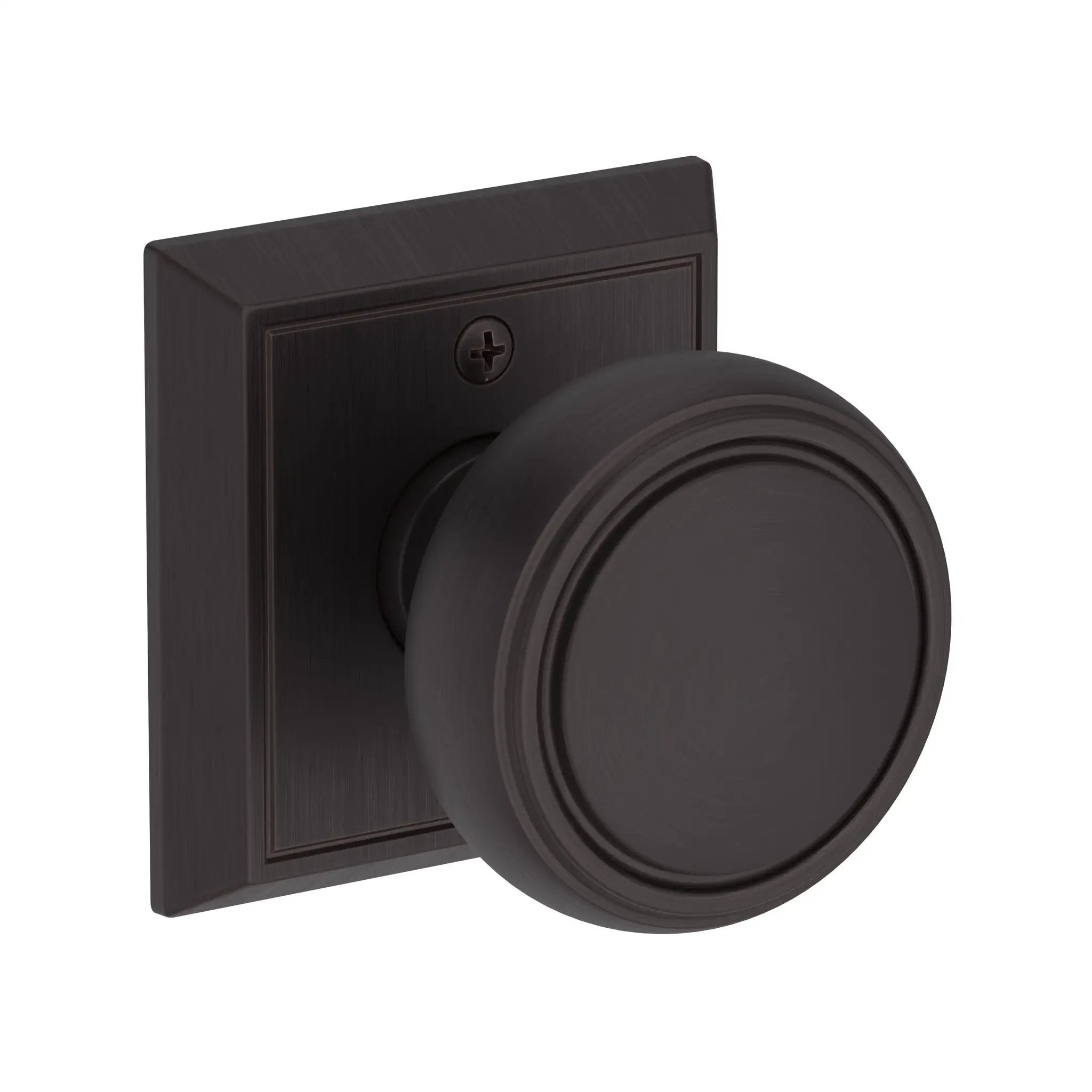 Baldwin Reserve Bremerton Knob with Chamfered Square Rose by Baldwin