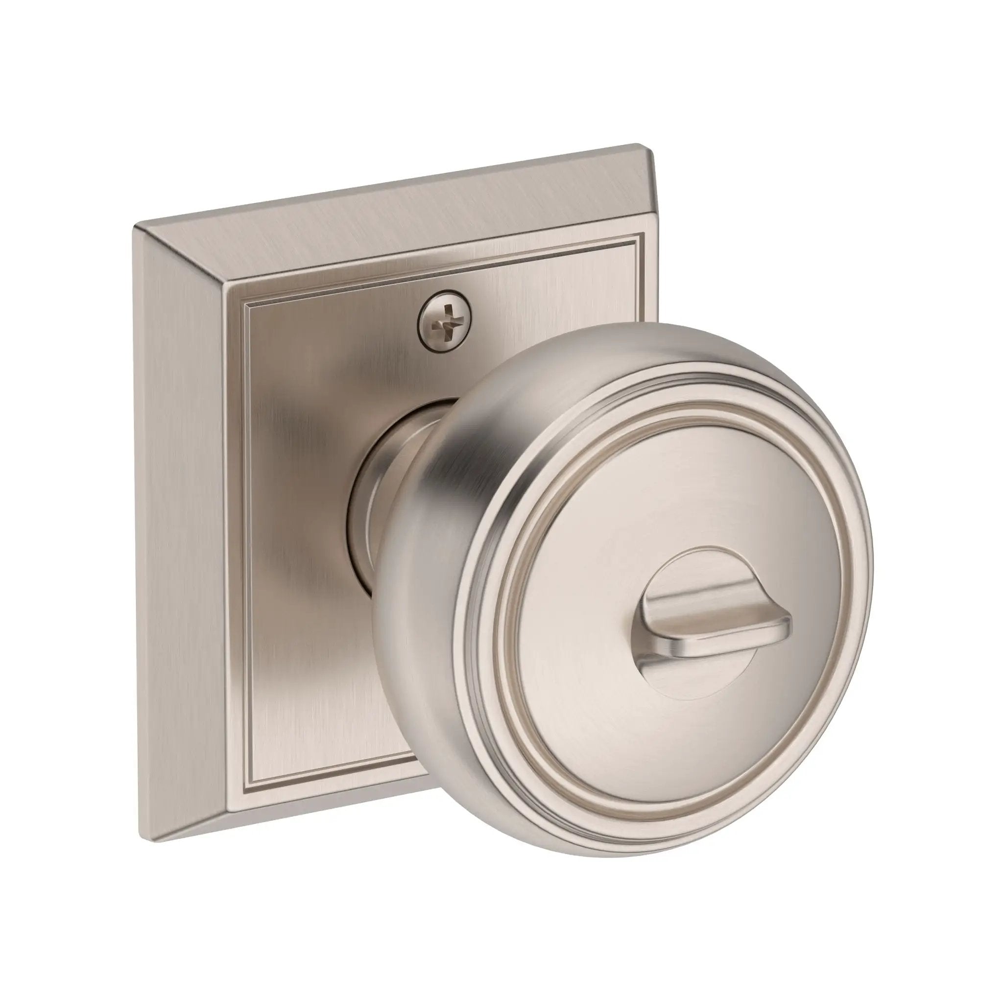 Baldwin Reserve Bremerton Knob with Chamfered Square Rose by Baldwin