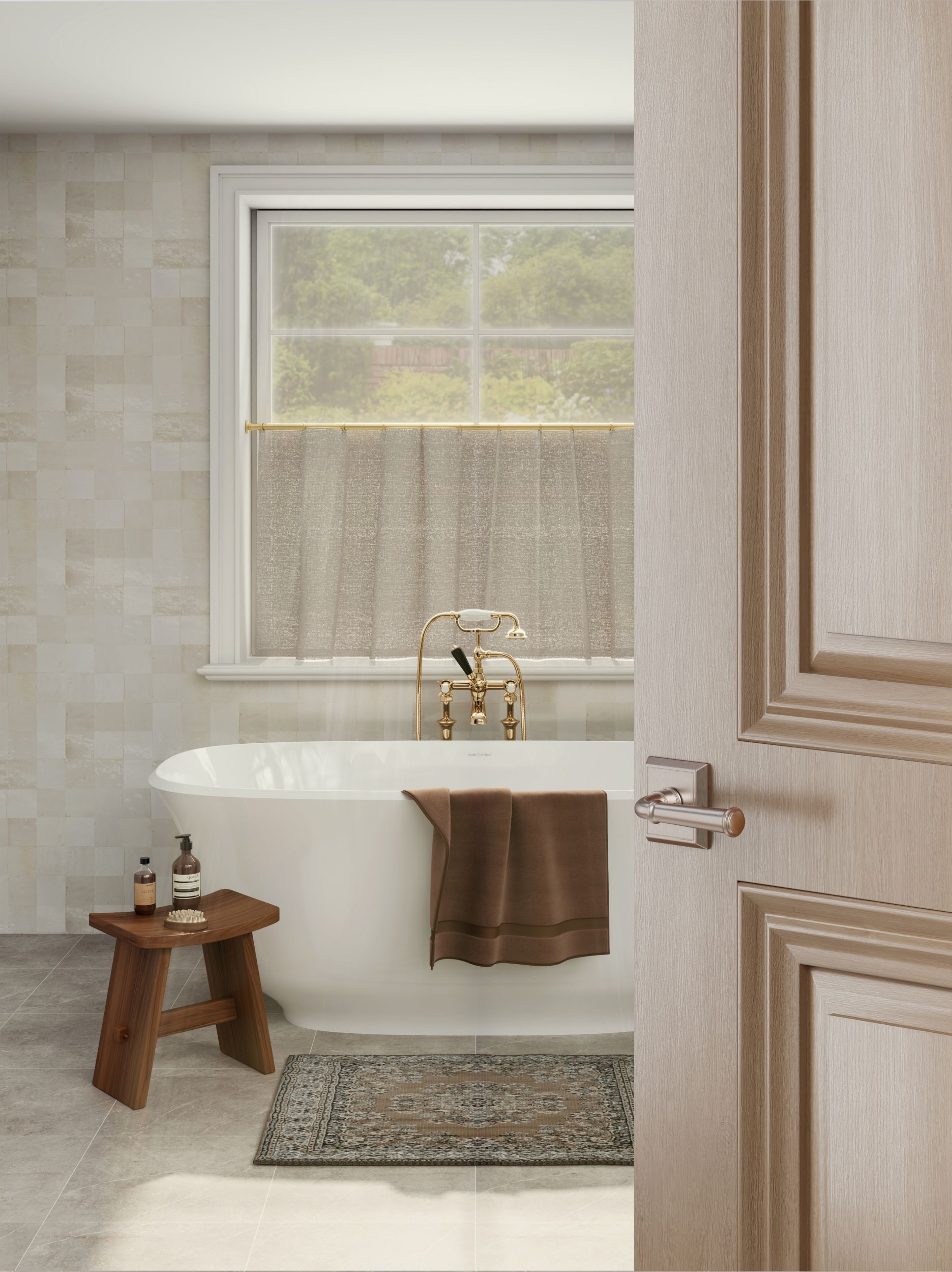 satin nickel door lever