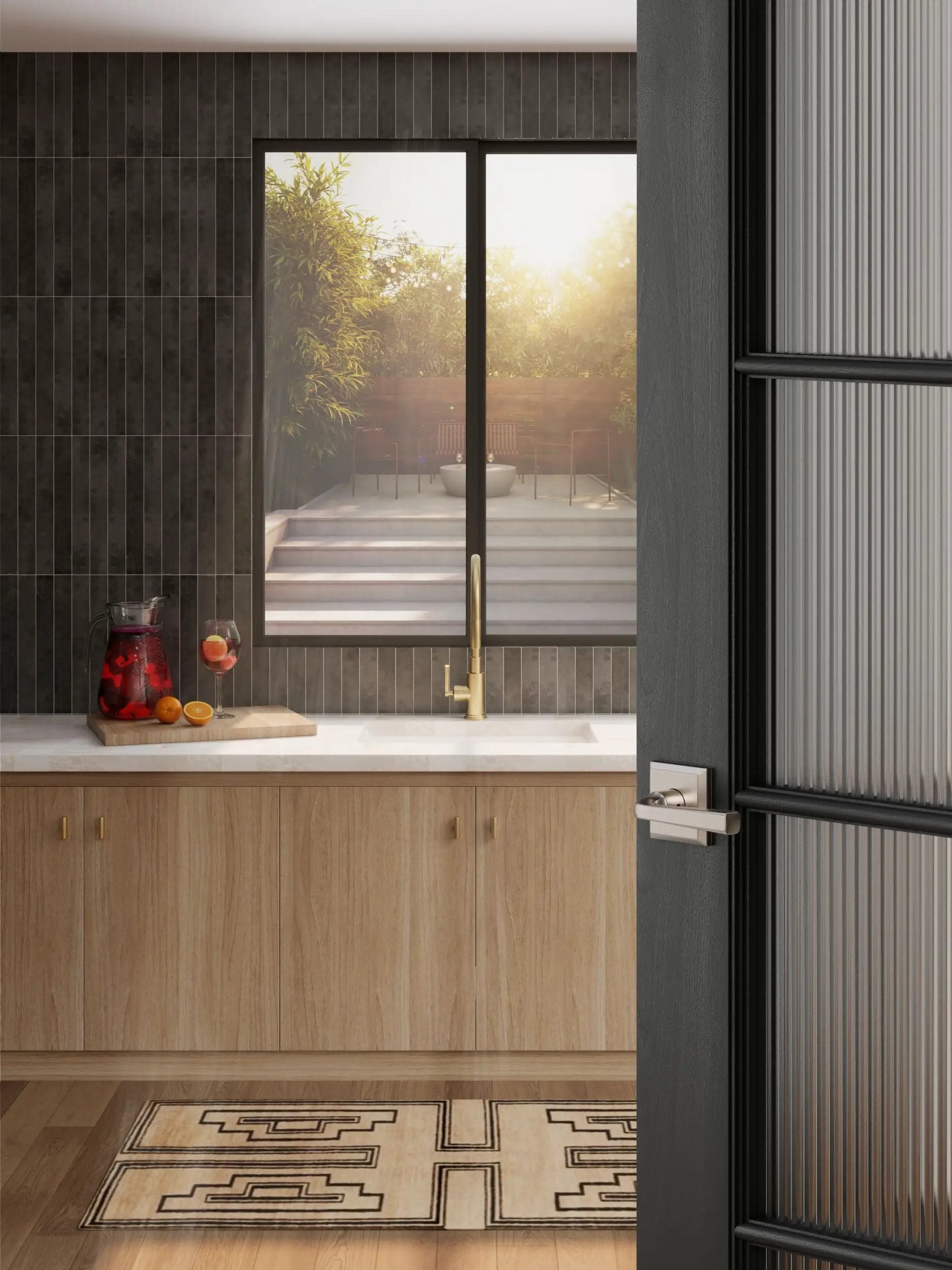 satin nickel door lever
