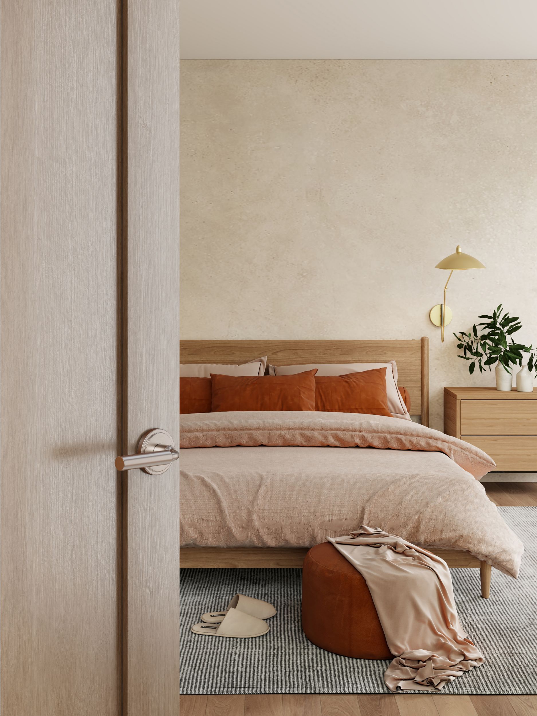 satin nickel door lever