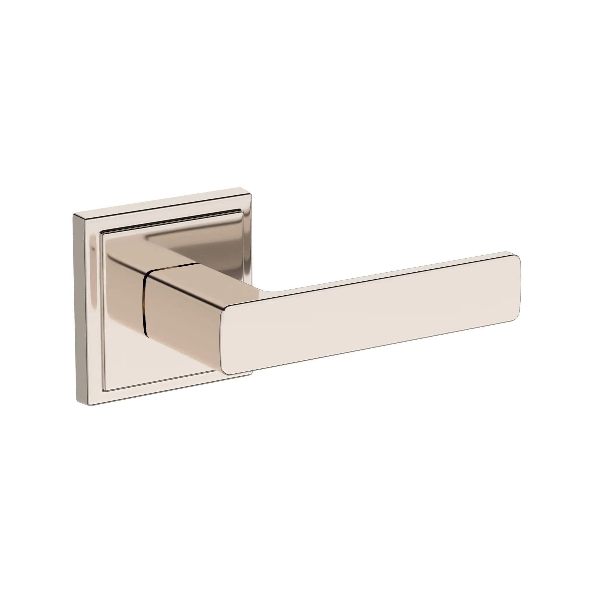Baldwin Reserve Sharpewood Lever with Stepped Square Rose by Baldwin