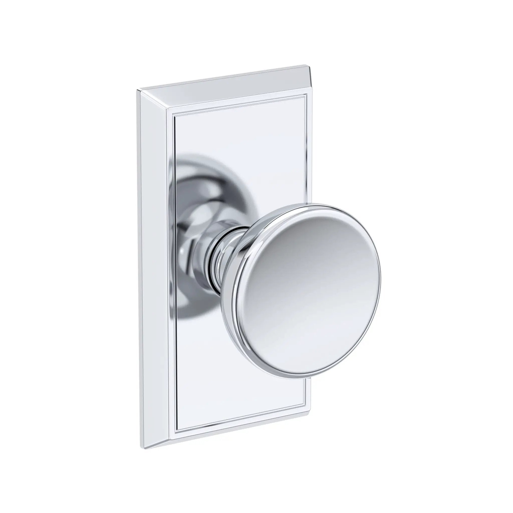 polished chrome door knob