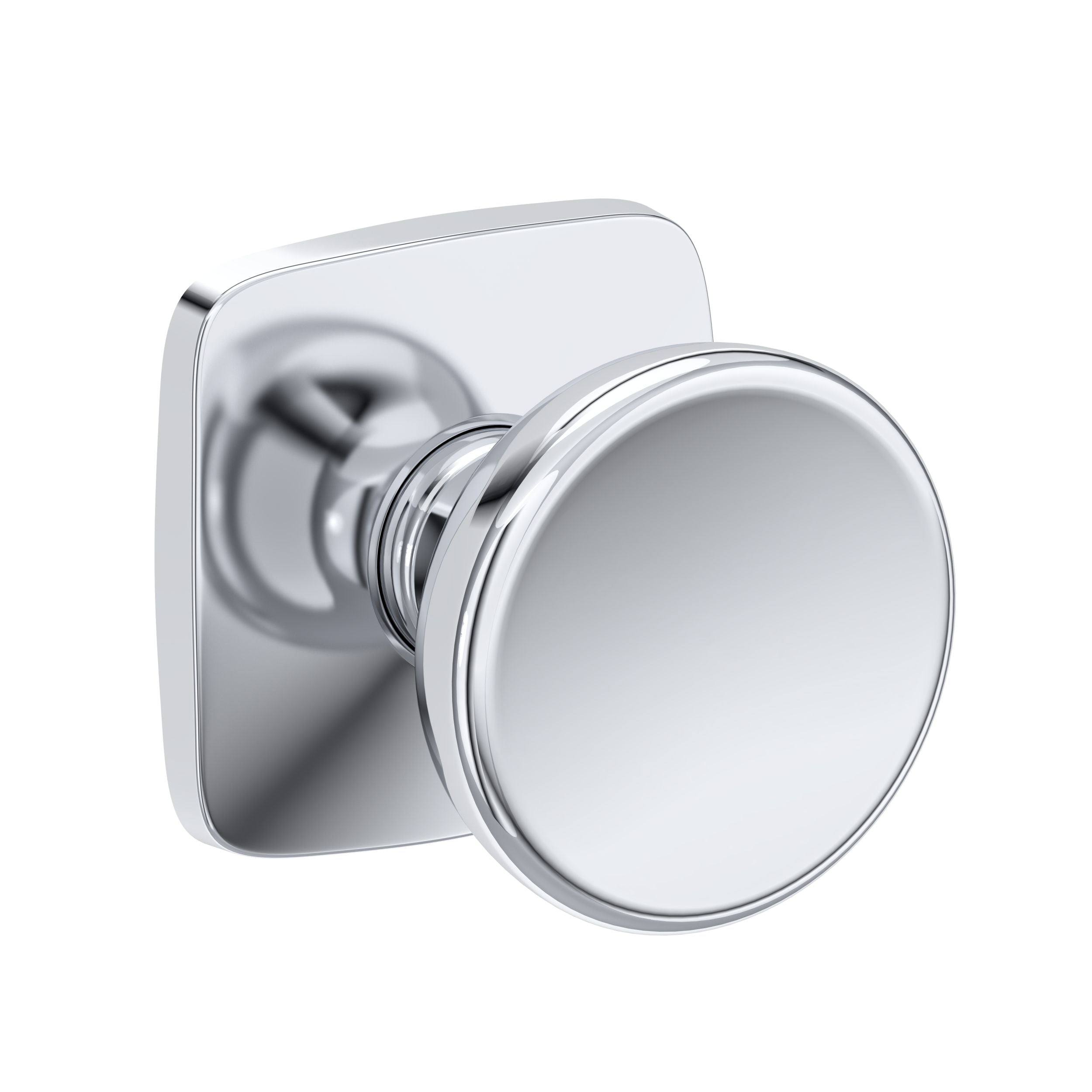 polished chrome door knob