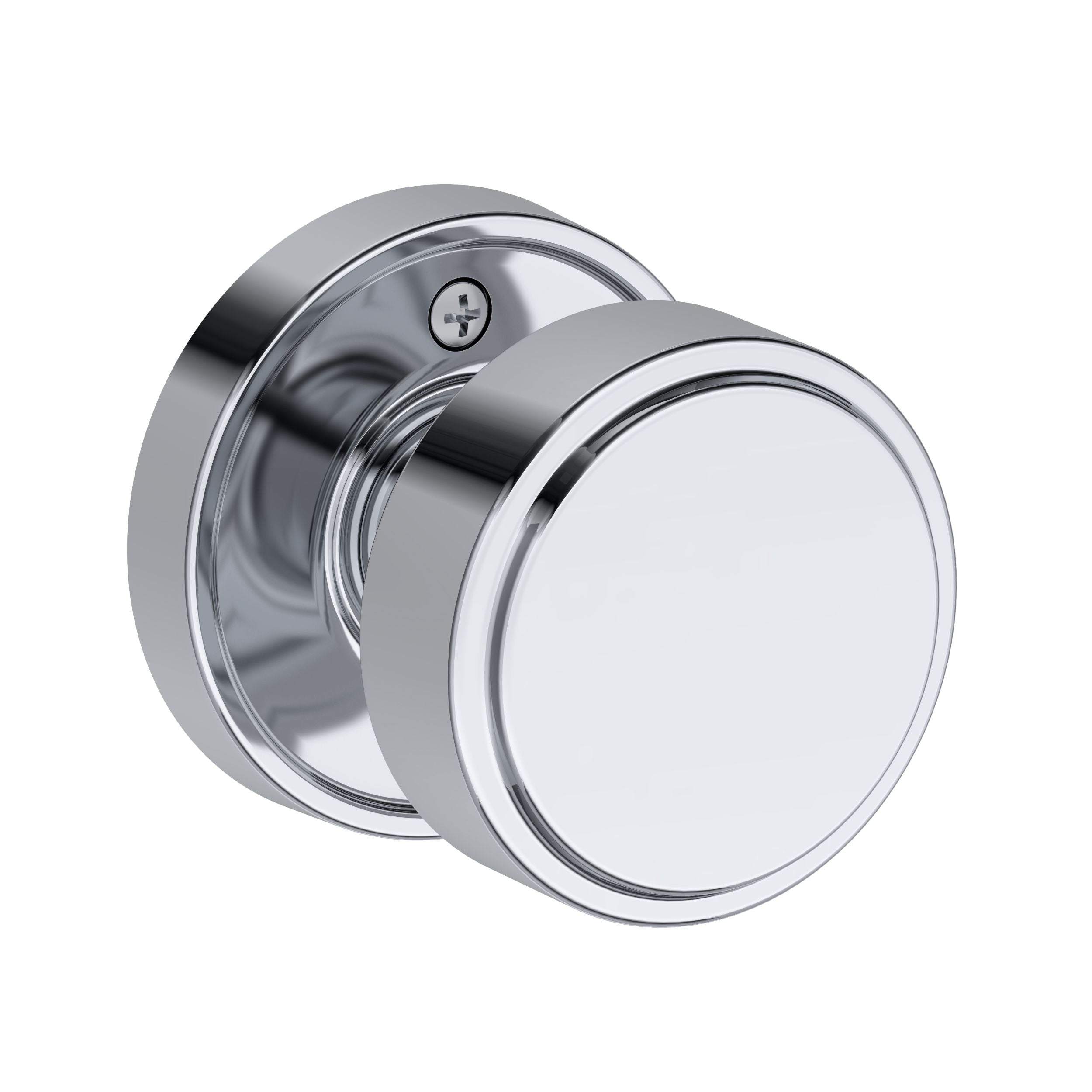 polished chrome door knob