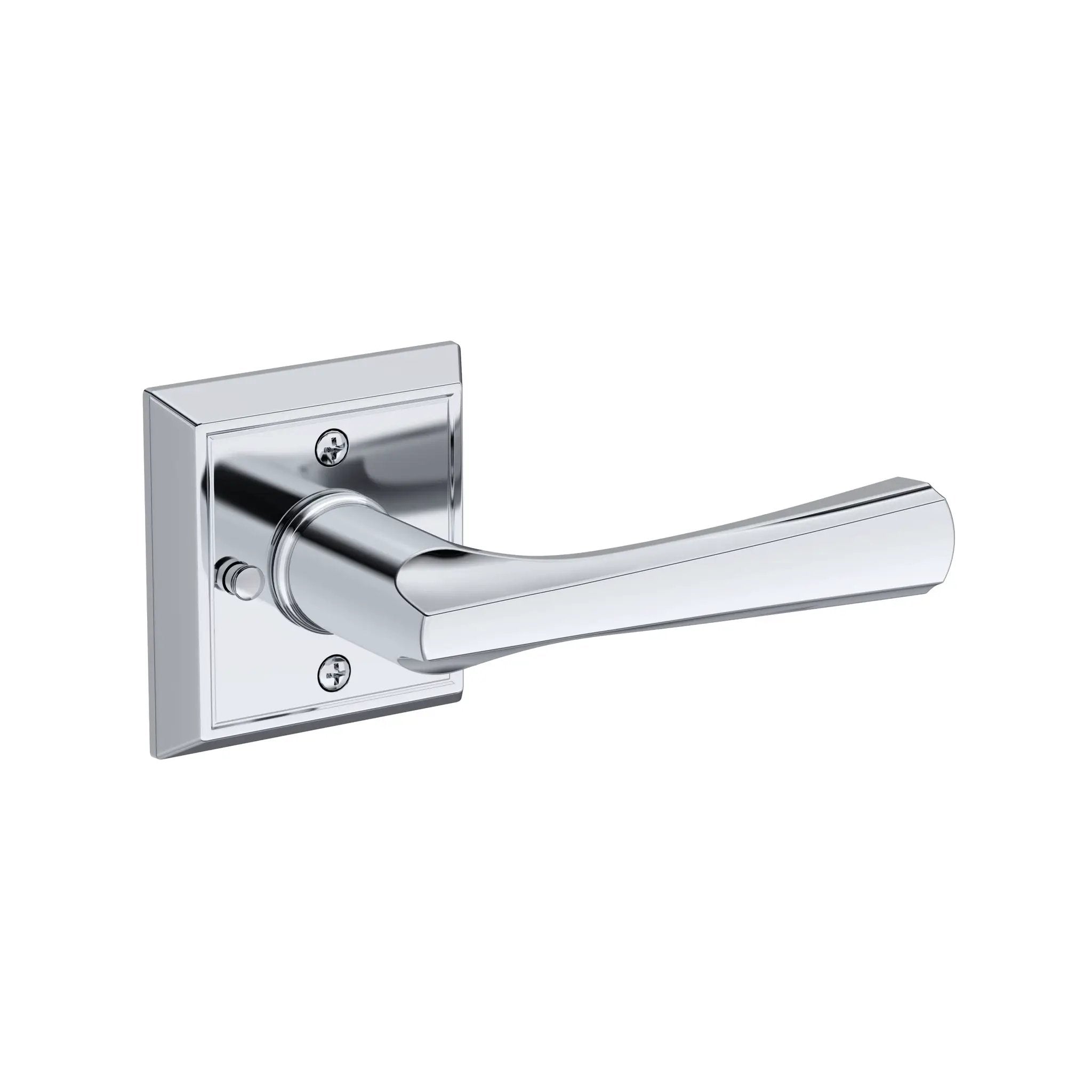 polished chrome door lever
