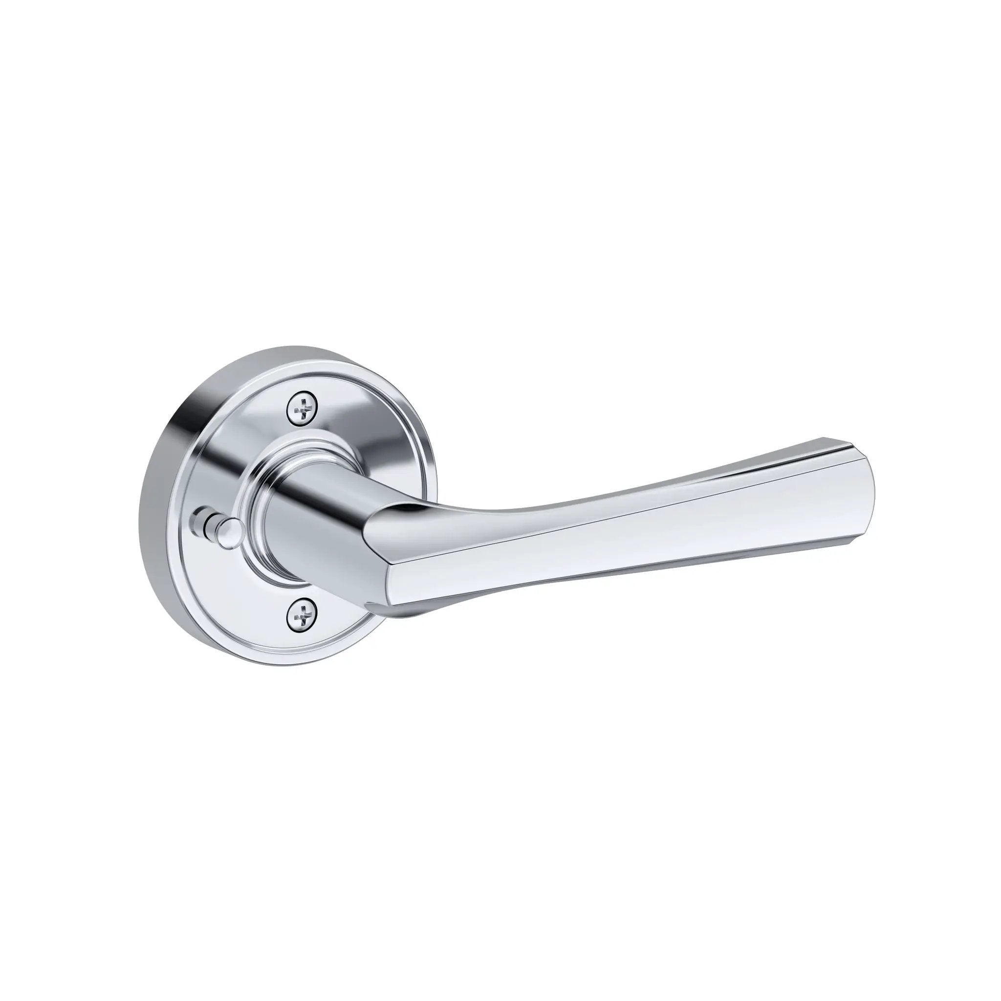 polished chrome door lever