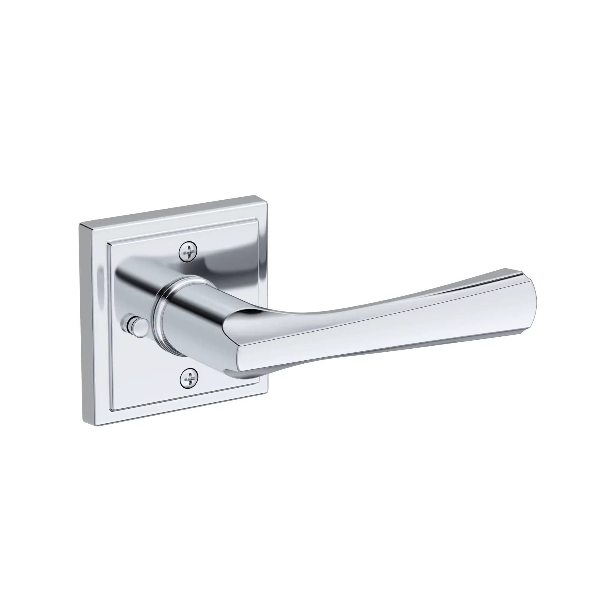 polished chrome door lever