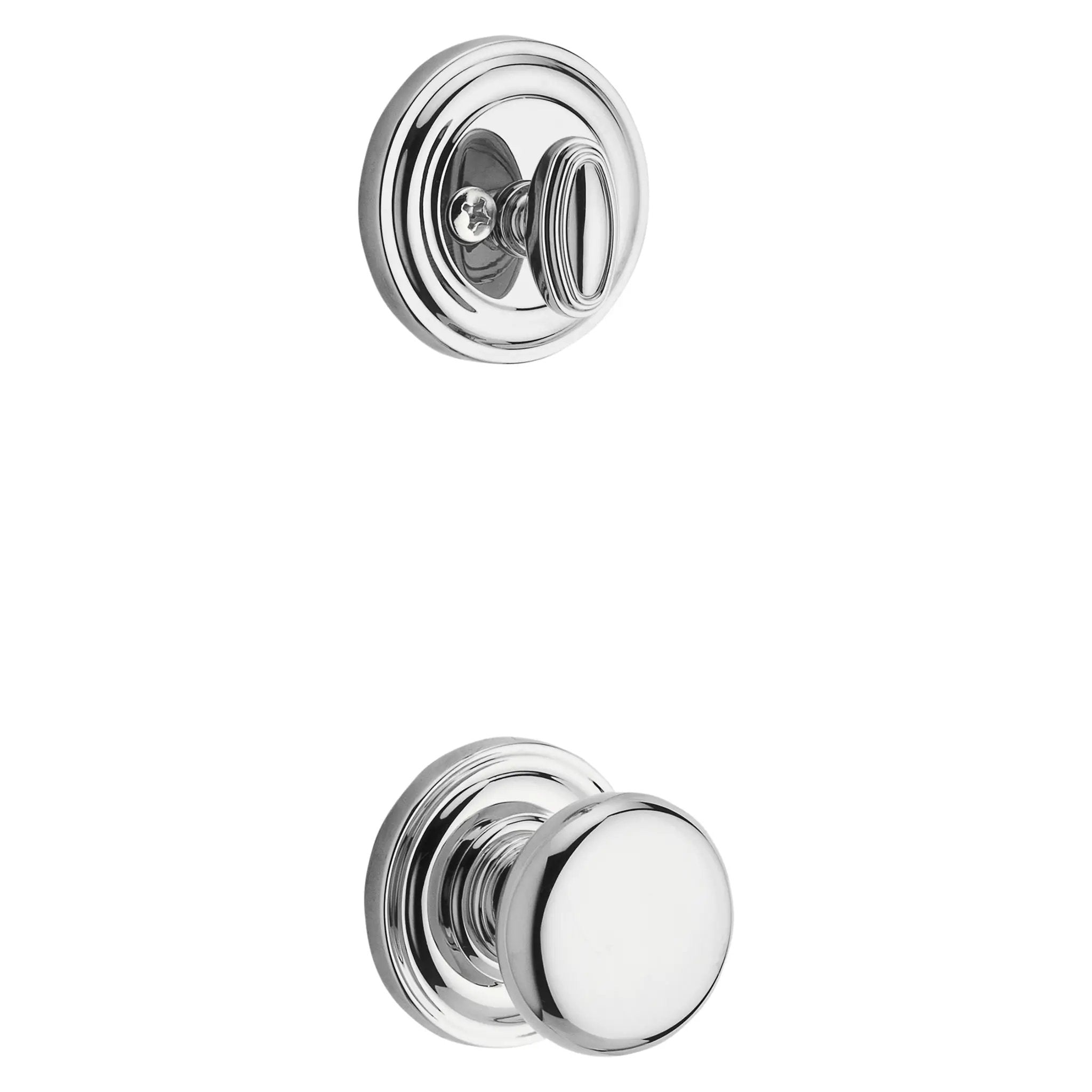 polished chrome door handle