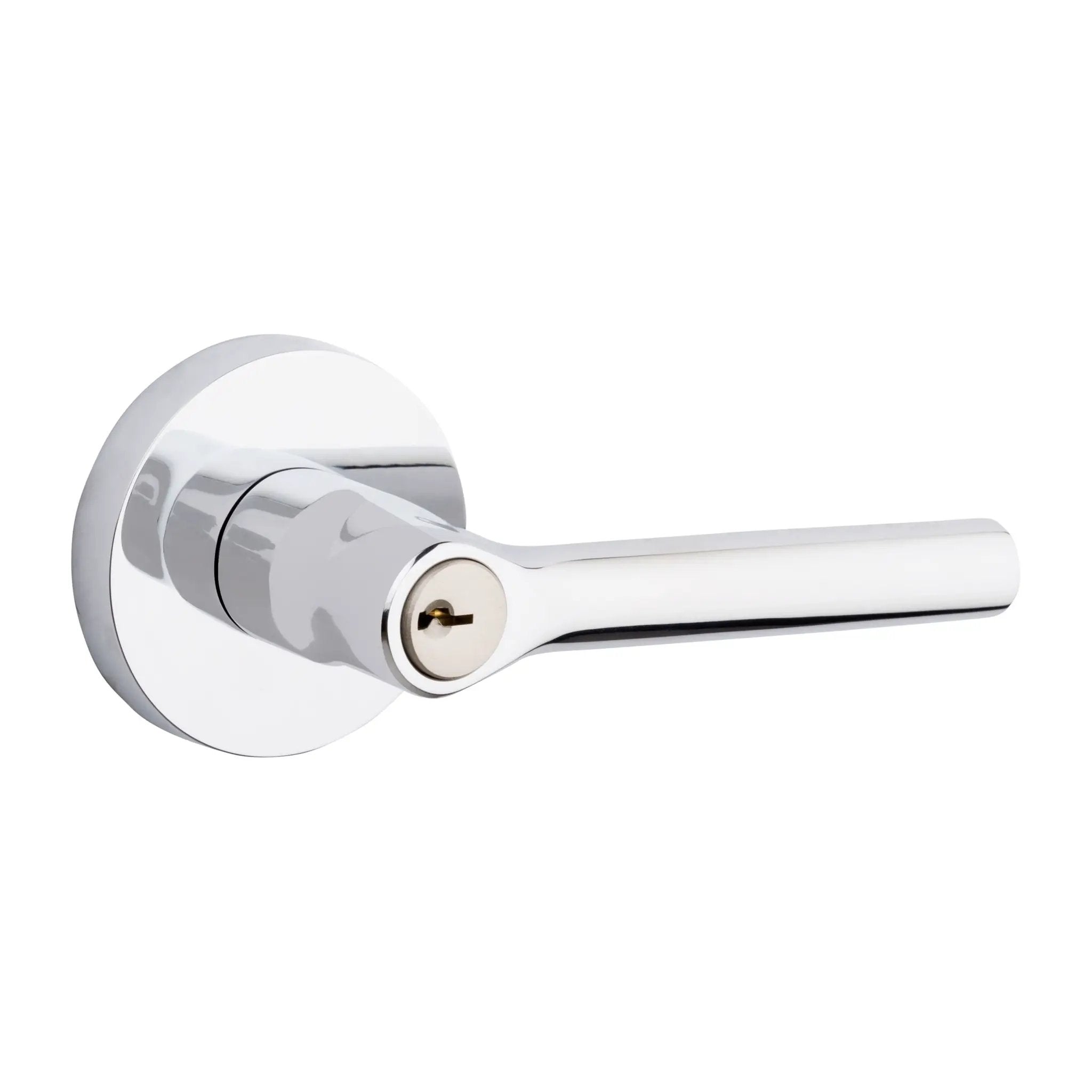 polished chrome door lever