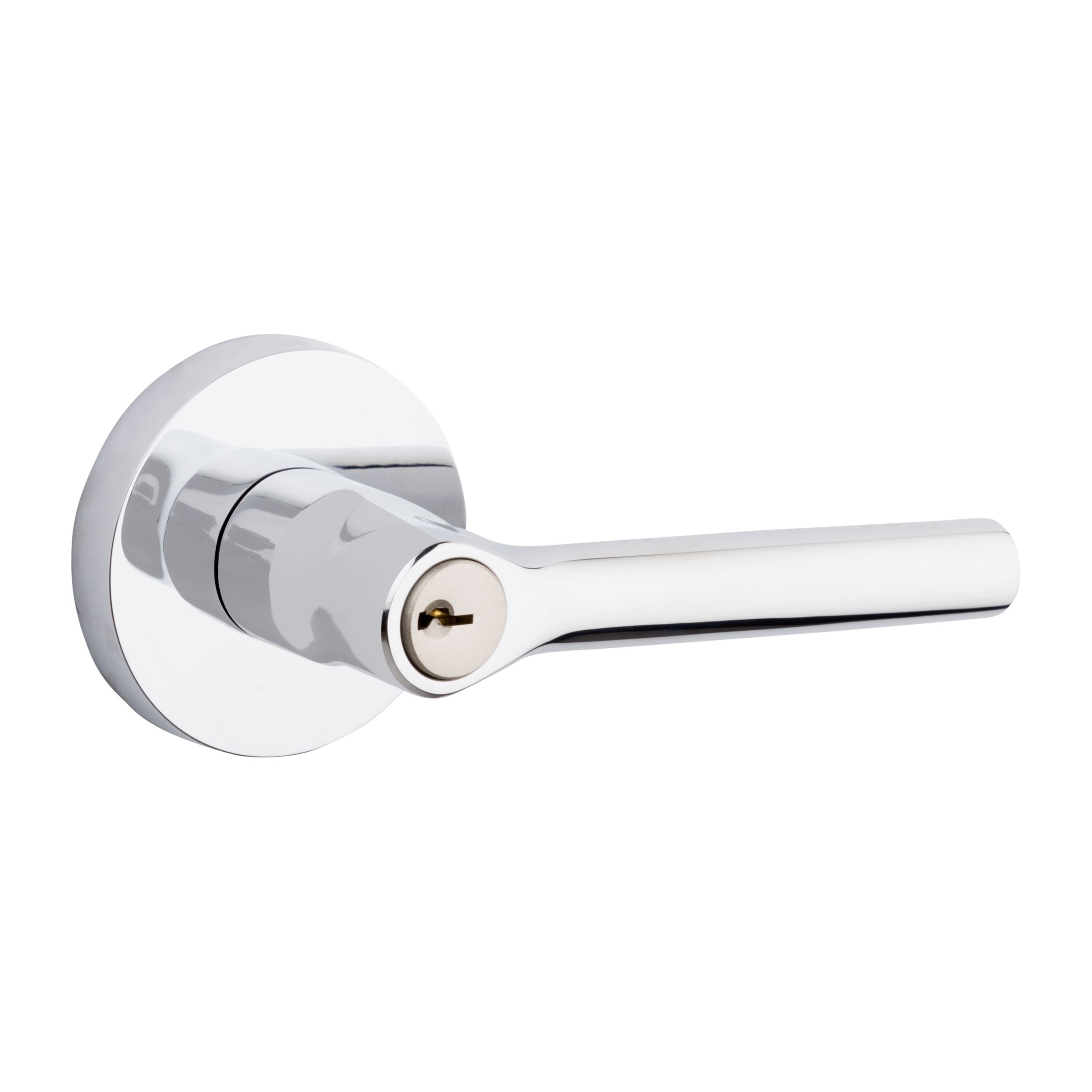 polished chrome door lever