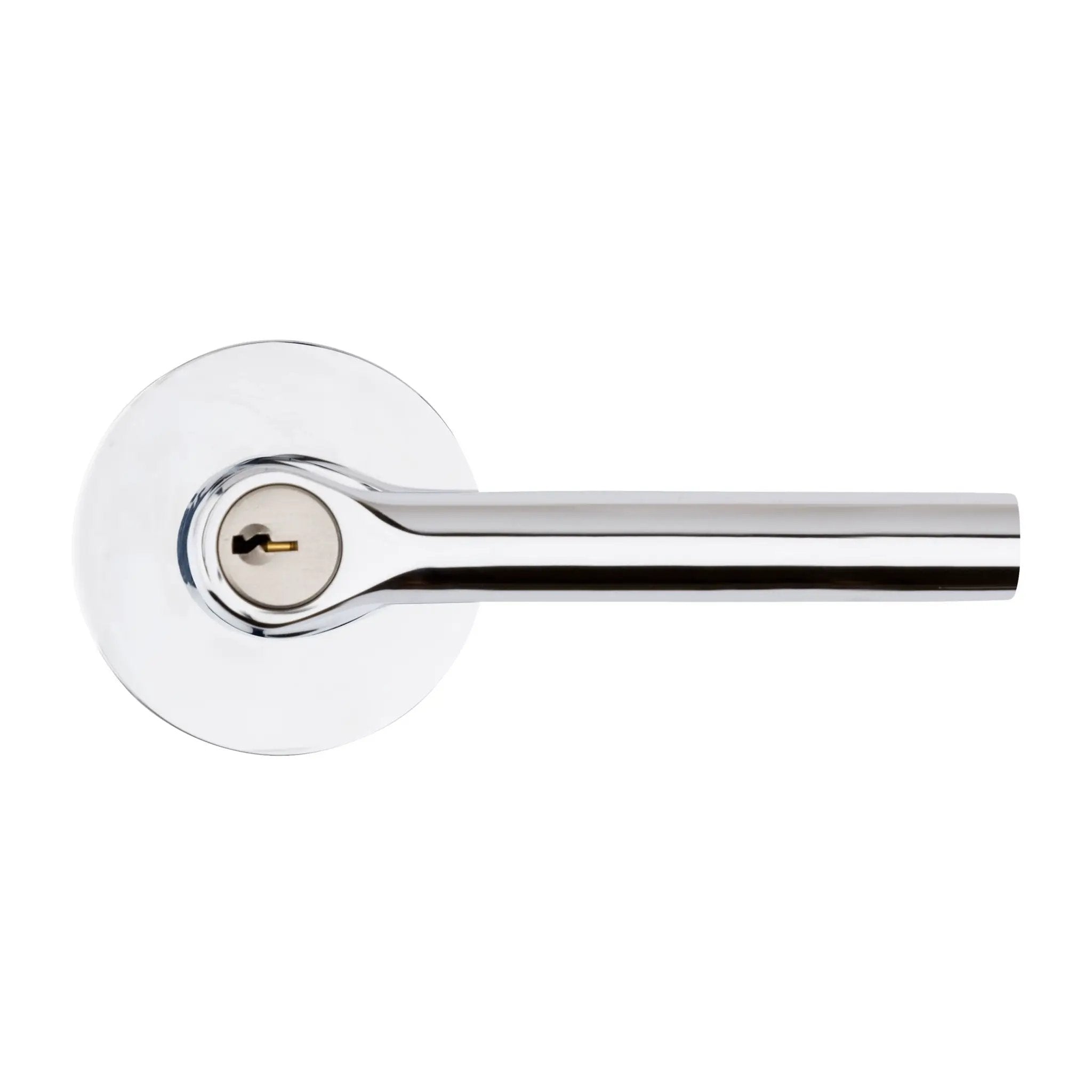 polished chrome door lever