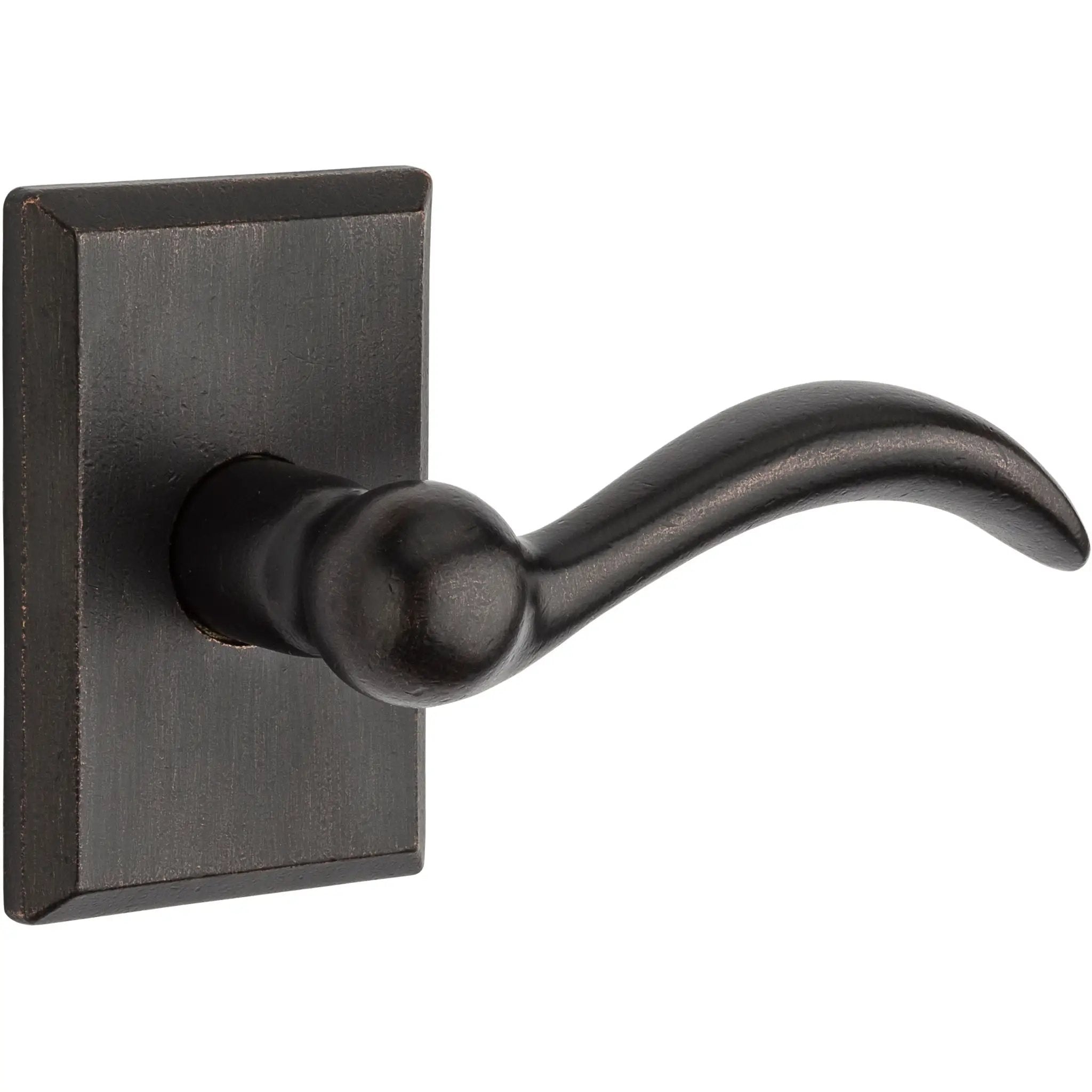 Baldwin Reserve Arch Lever and Rustic Square Rose by Baldwin