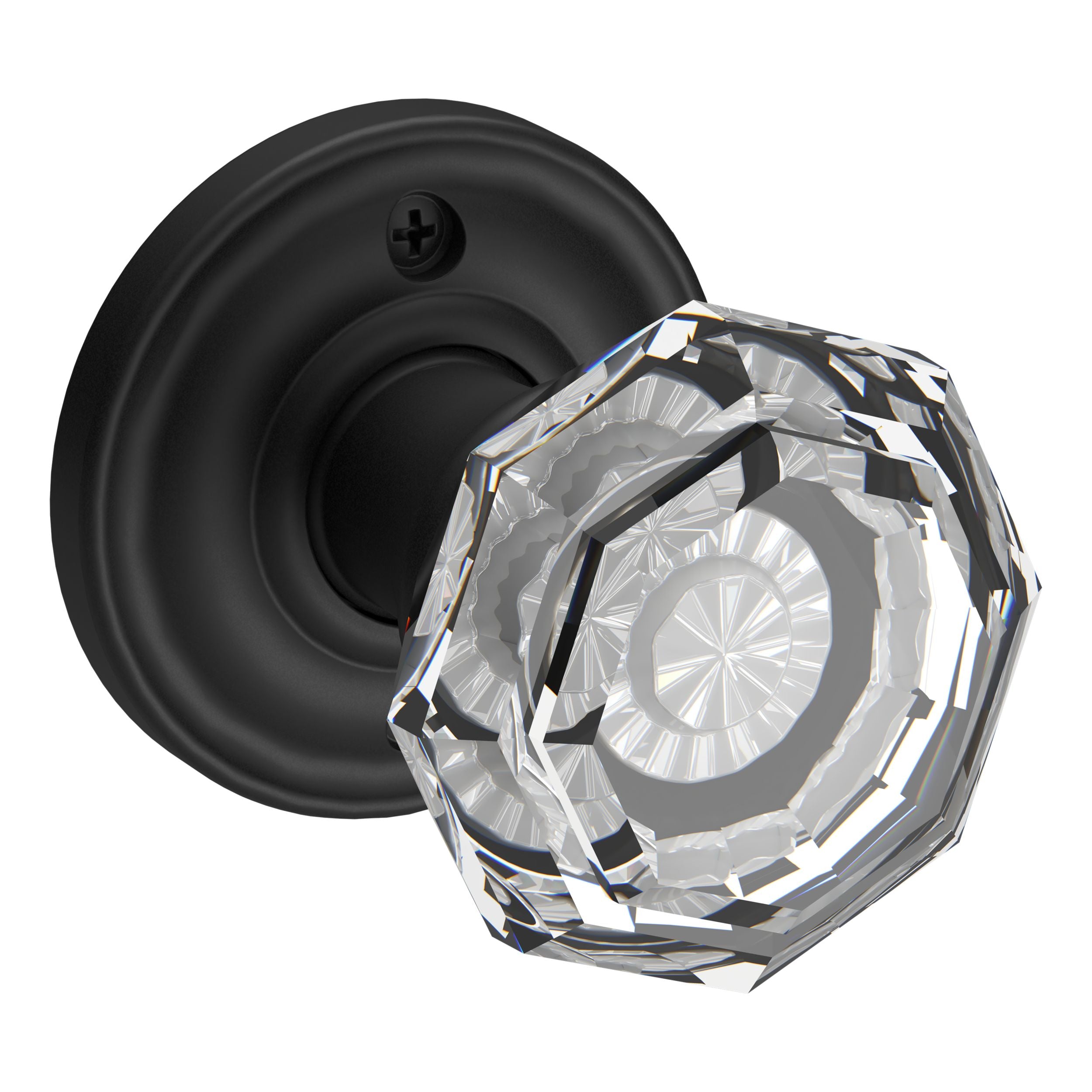 Baldwin Reserve Crystal Knob and Traditional Round Rose