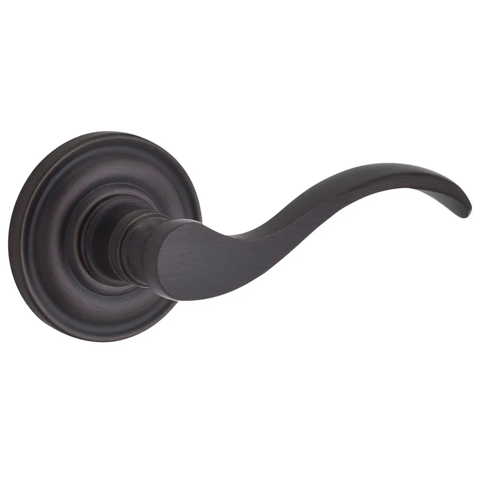 Baldwin Reserve Curve Lever and Traditional Round Rose by Baldwin